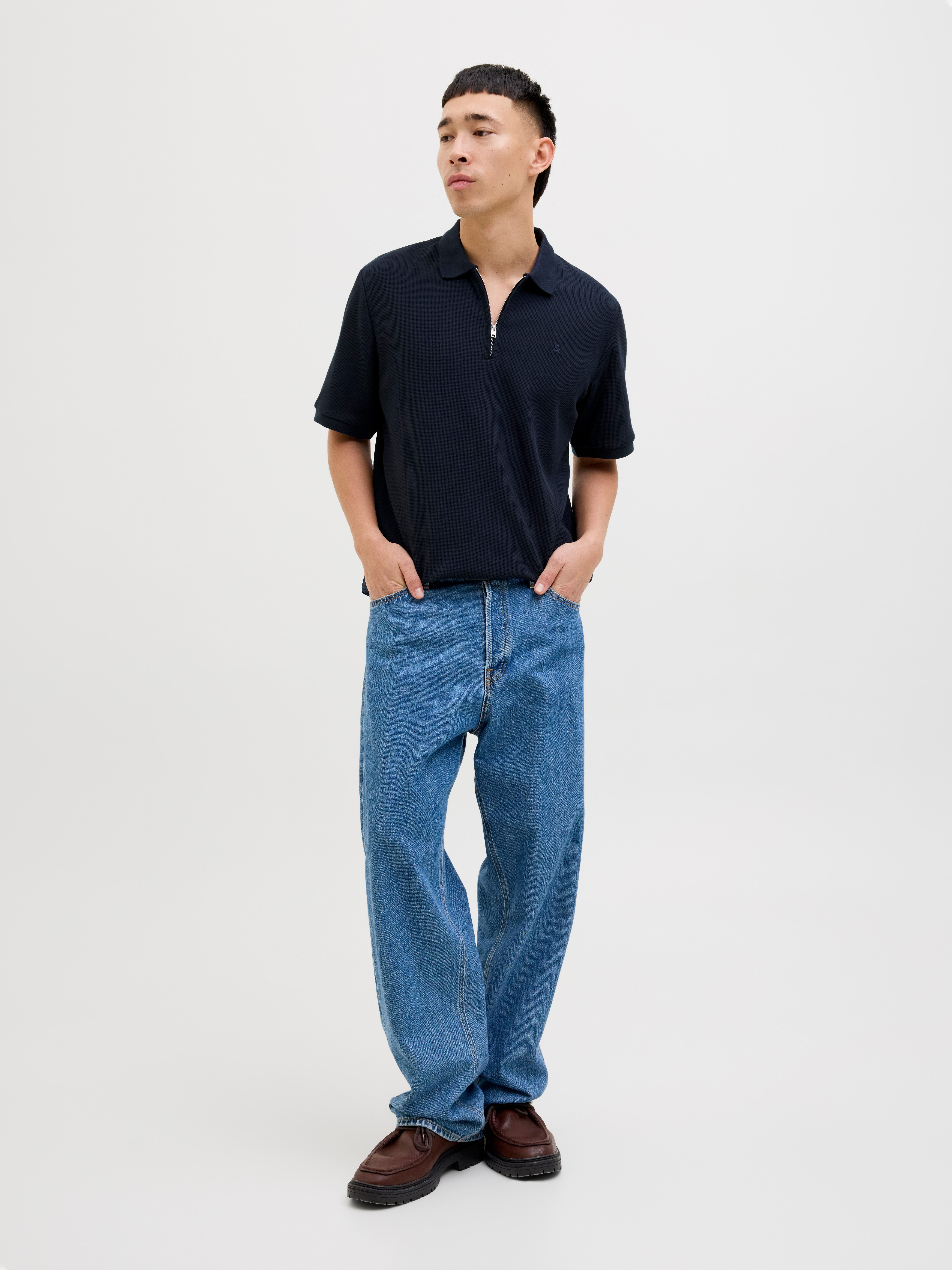 Jack & Jones Poloshirt JJEAUSTIN ZIP POLO SS NOOS