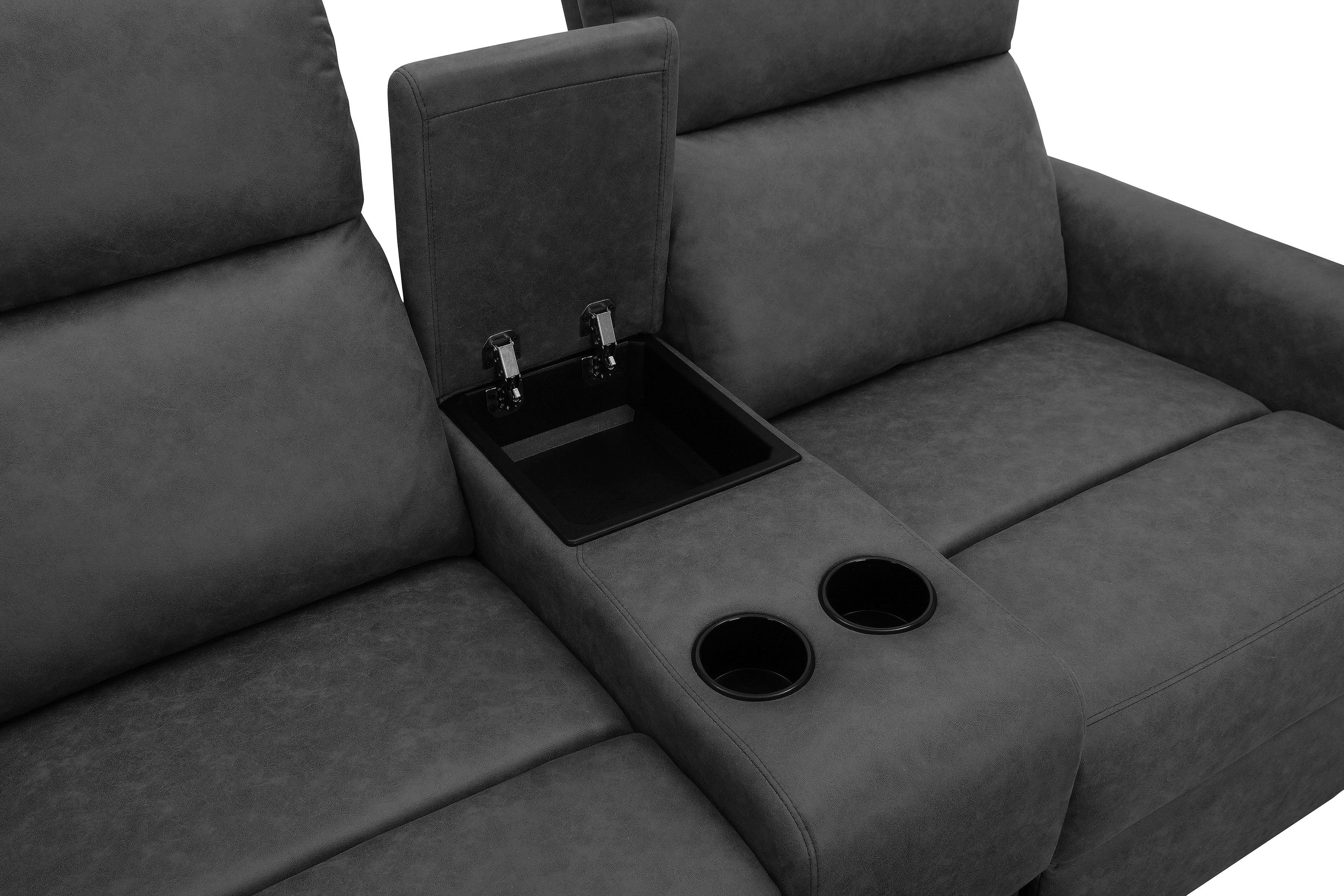 Home affaire 2-zitsbank Daoulas, 2-zits bioscoopbank, TV-fauteuil, multimedia bank