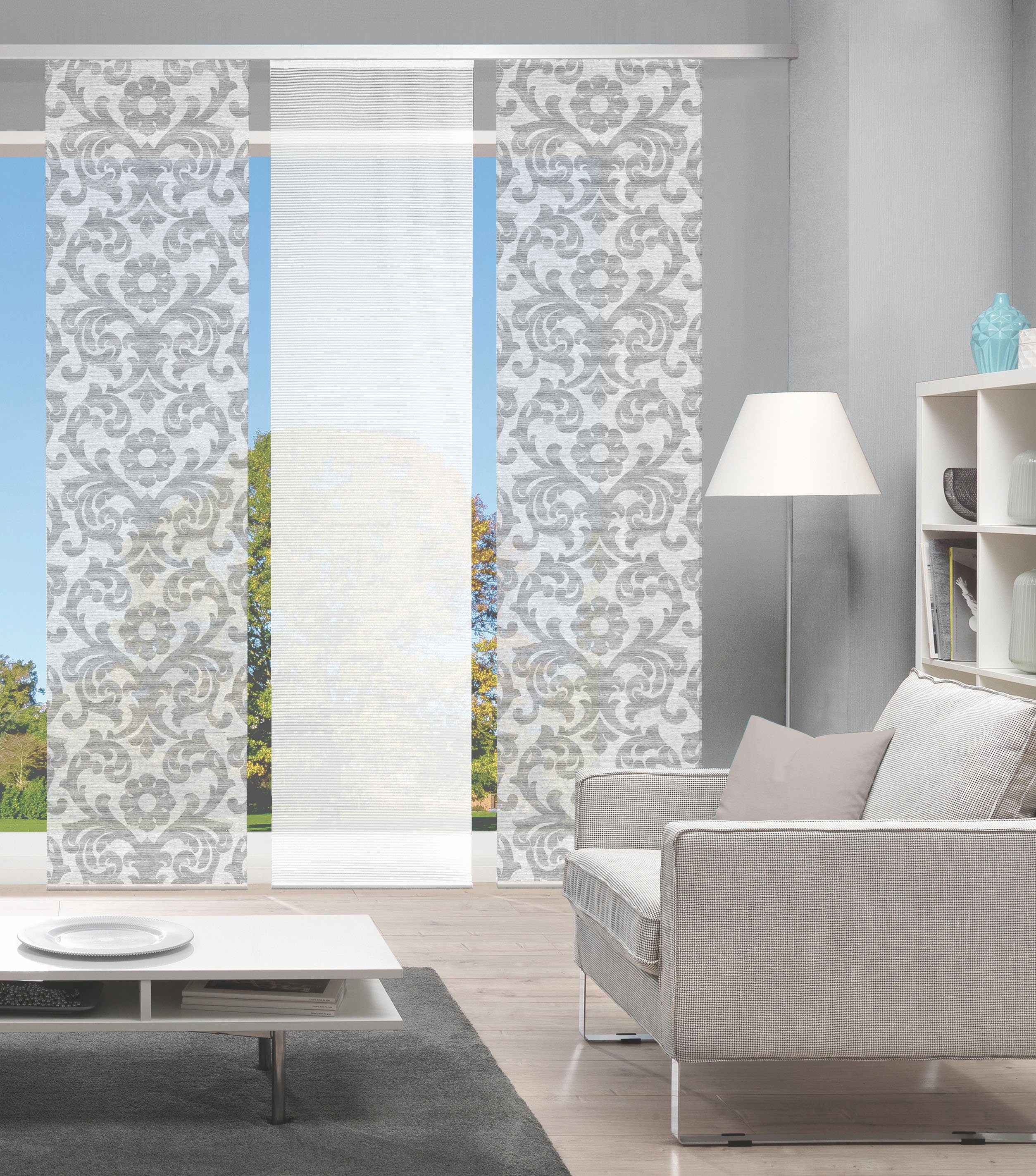 Vision S Paneelgordijn ORNAMIA set van 3 Bamboe-look, digitaal bedrukt (3 stuks)