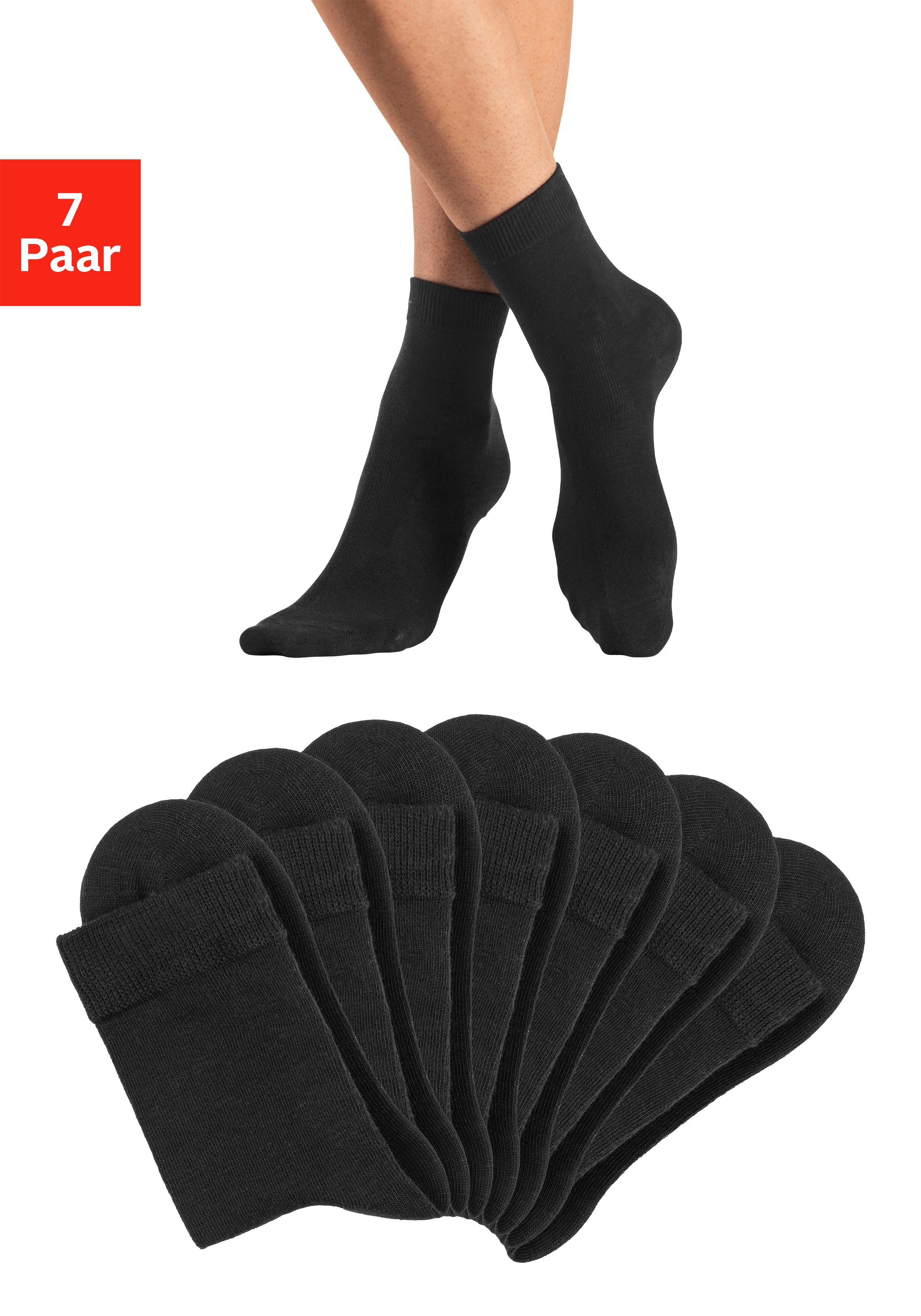 Lascana Basic sokken in kleurrijke mêleekleuren (set, 7 paar)