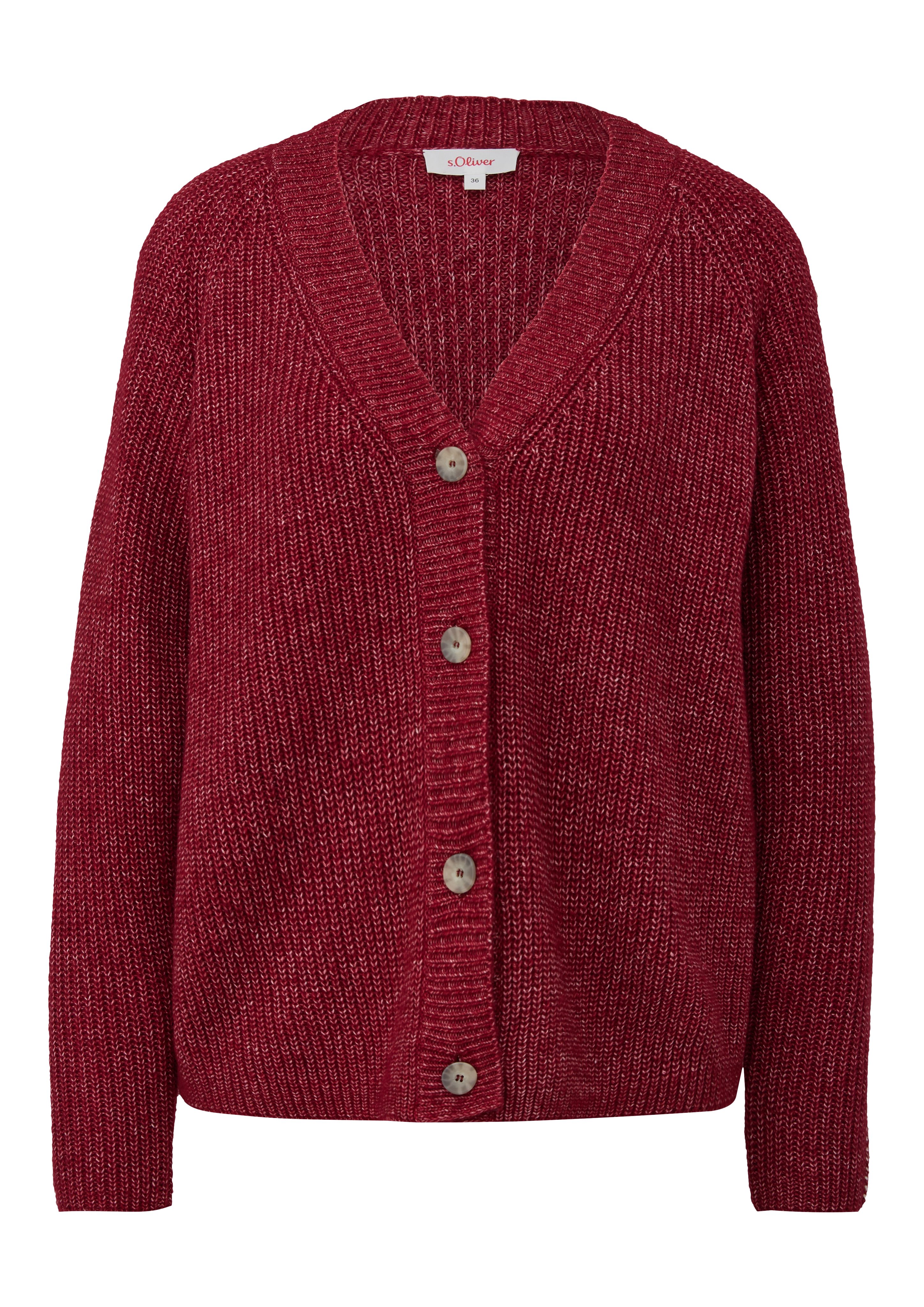 s.Oliver Vest met knoopsluiting en v-hals