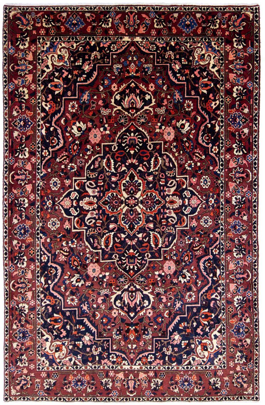 morgenland Wollen kleed Bachtiar geheel gedessineerd Blu scuro 320 x 207 cm Uniek exemplaar met certificaat