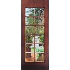 papermoon fotobehang garden door - deurbehang vlies, 2 banen, 90x 200 cm (2 stuks) multicolor