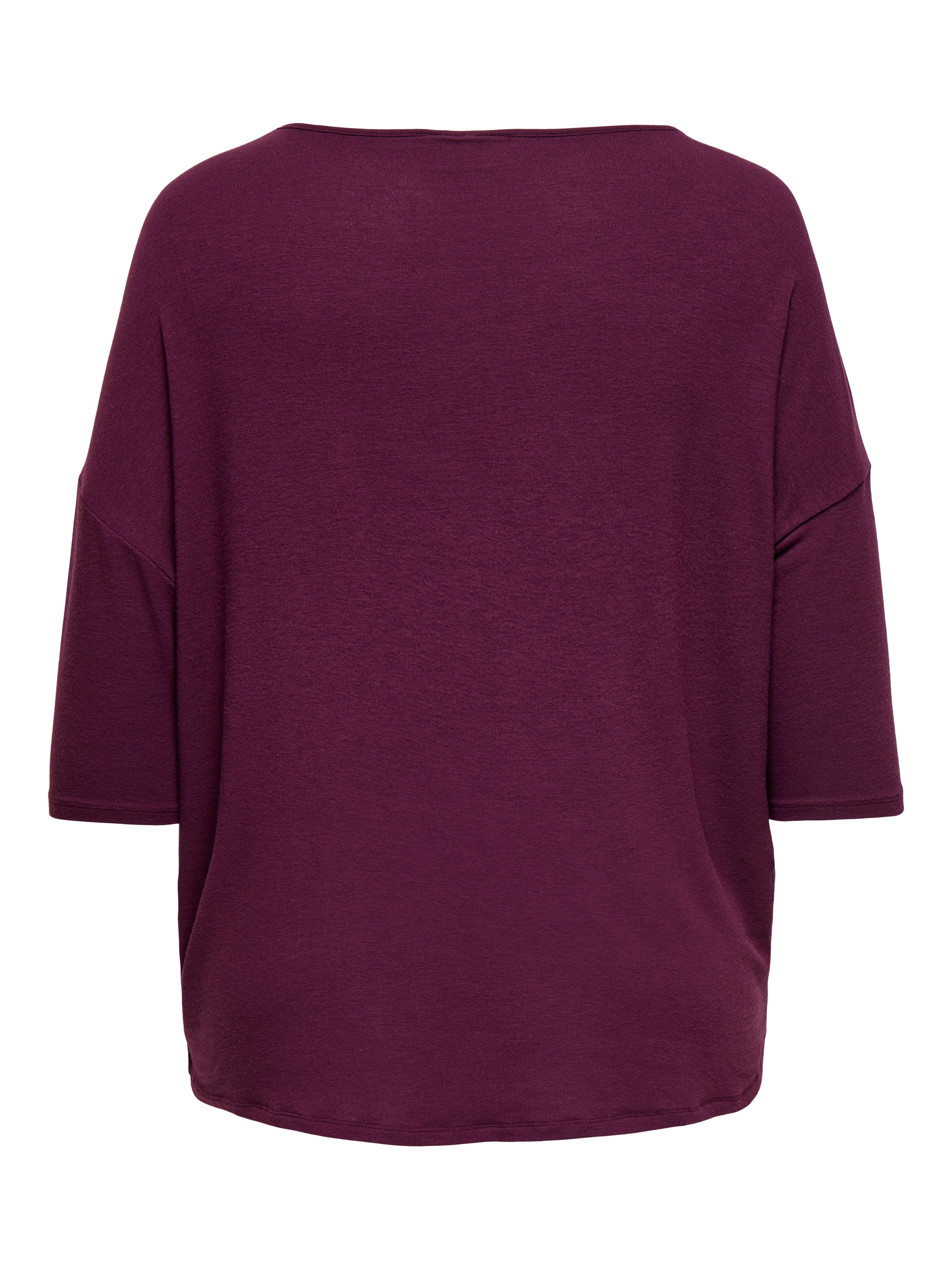 ONLY CARMAKOMA Shirt met 3/4 mouwen CARLAMOUR 3/4 TOP JRS NOOS