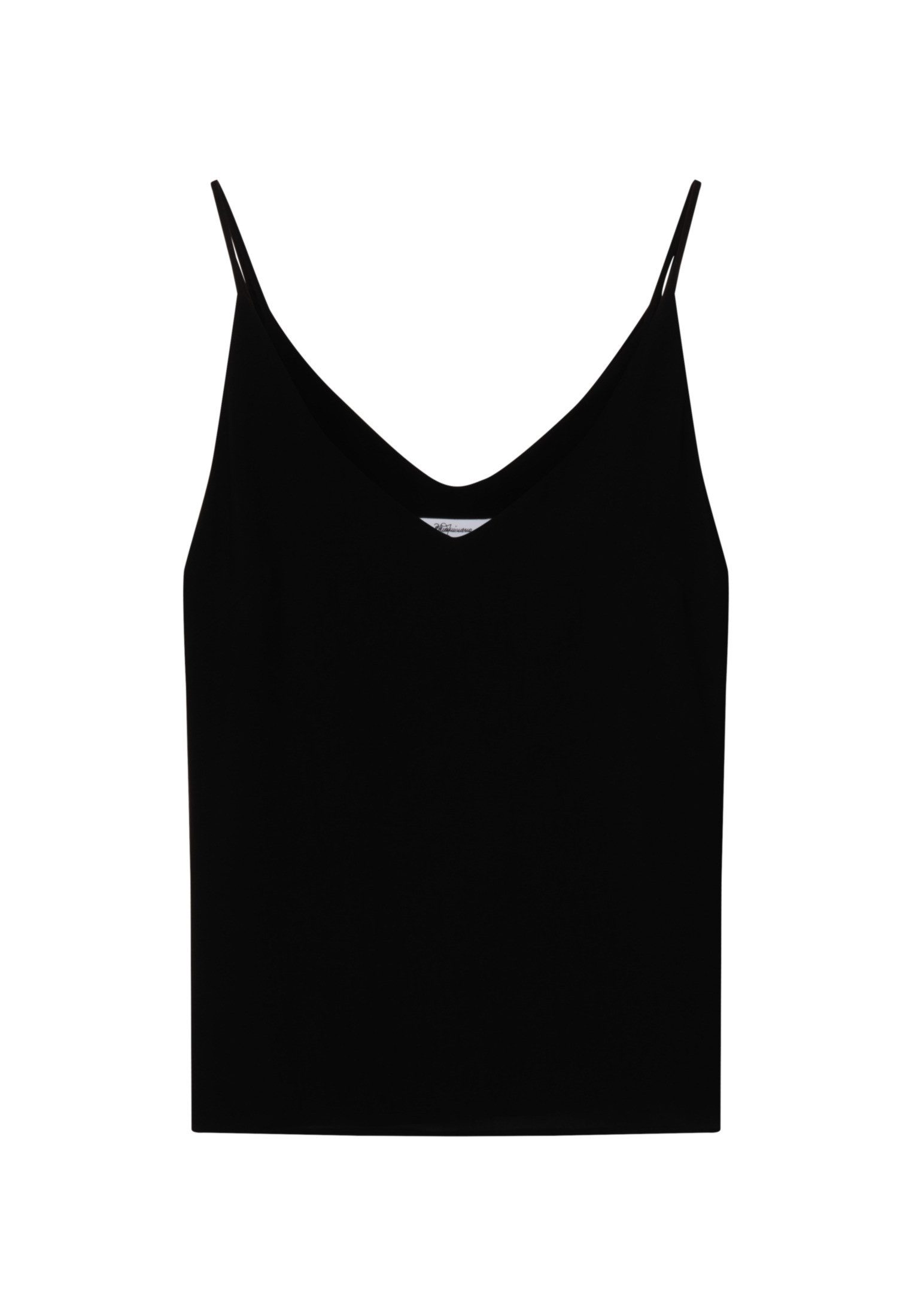 seidensticker Shirttop Zwarte roos Zonder mouwen V-hals uni