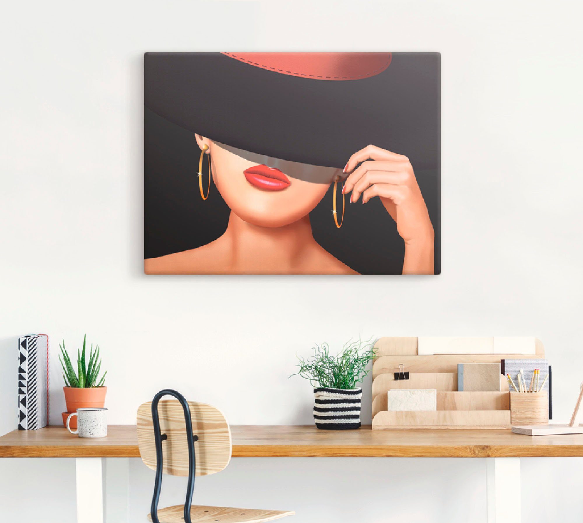 Artland Artprint De lady van de racebaan als artprint op linnen, muursticker in verschillende maten