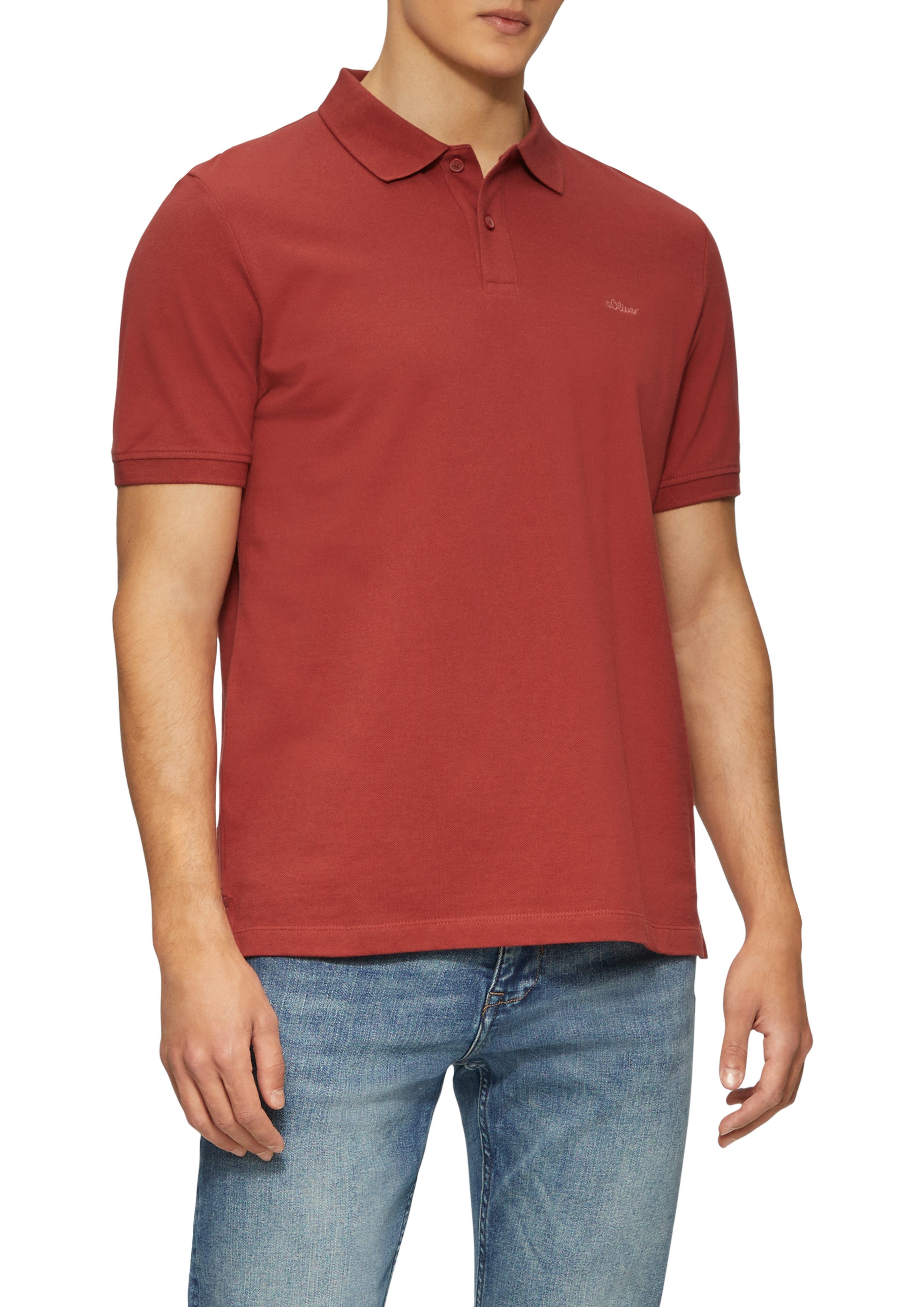 s.Oliver Poloshirt met geborduurd logo