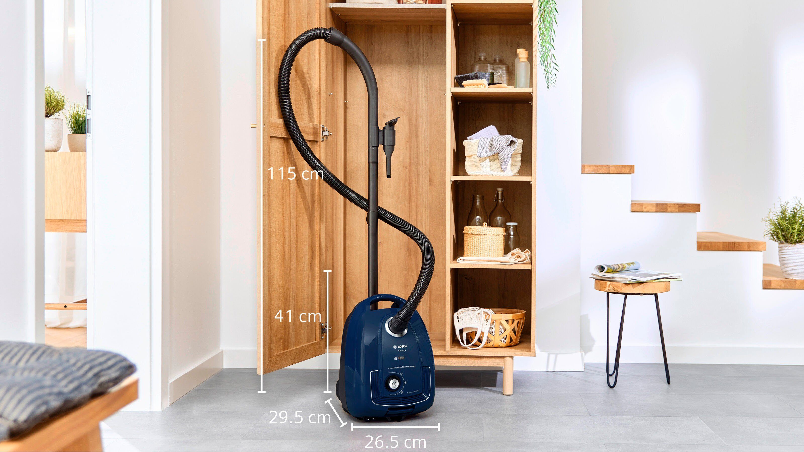 BOSCH Stofzuiger BGD38BU2 van 30% gerecyclede kunststof