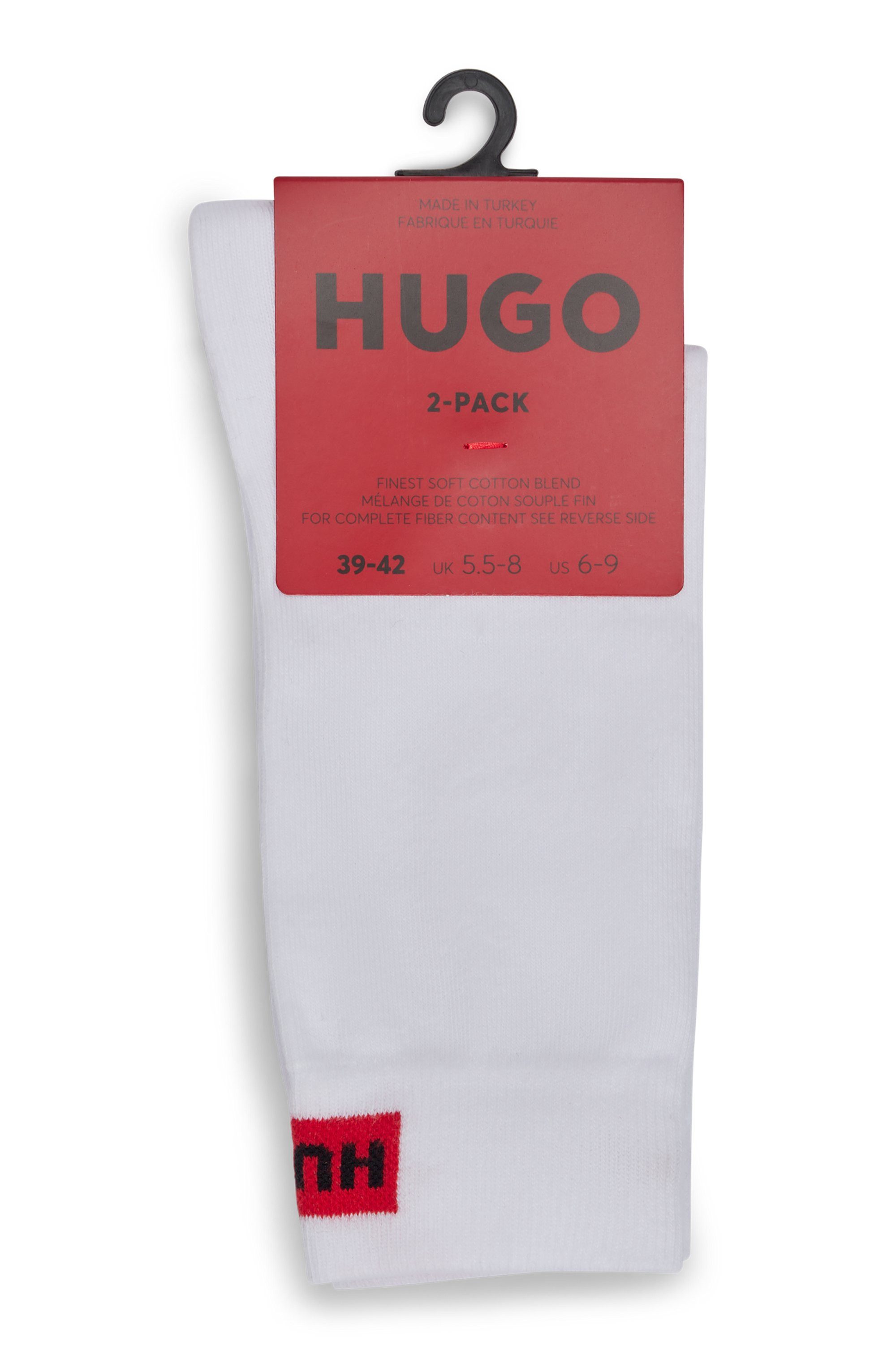 HUGO underwear Business-sokken 2P RS LABEL CC W met geborduurd merklabel (set, 2 paar, 2 stuks)