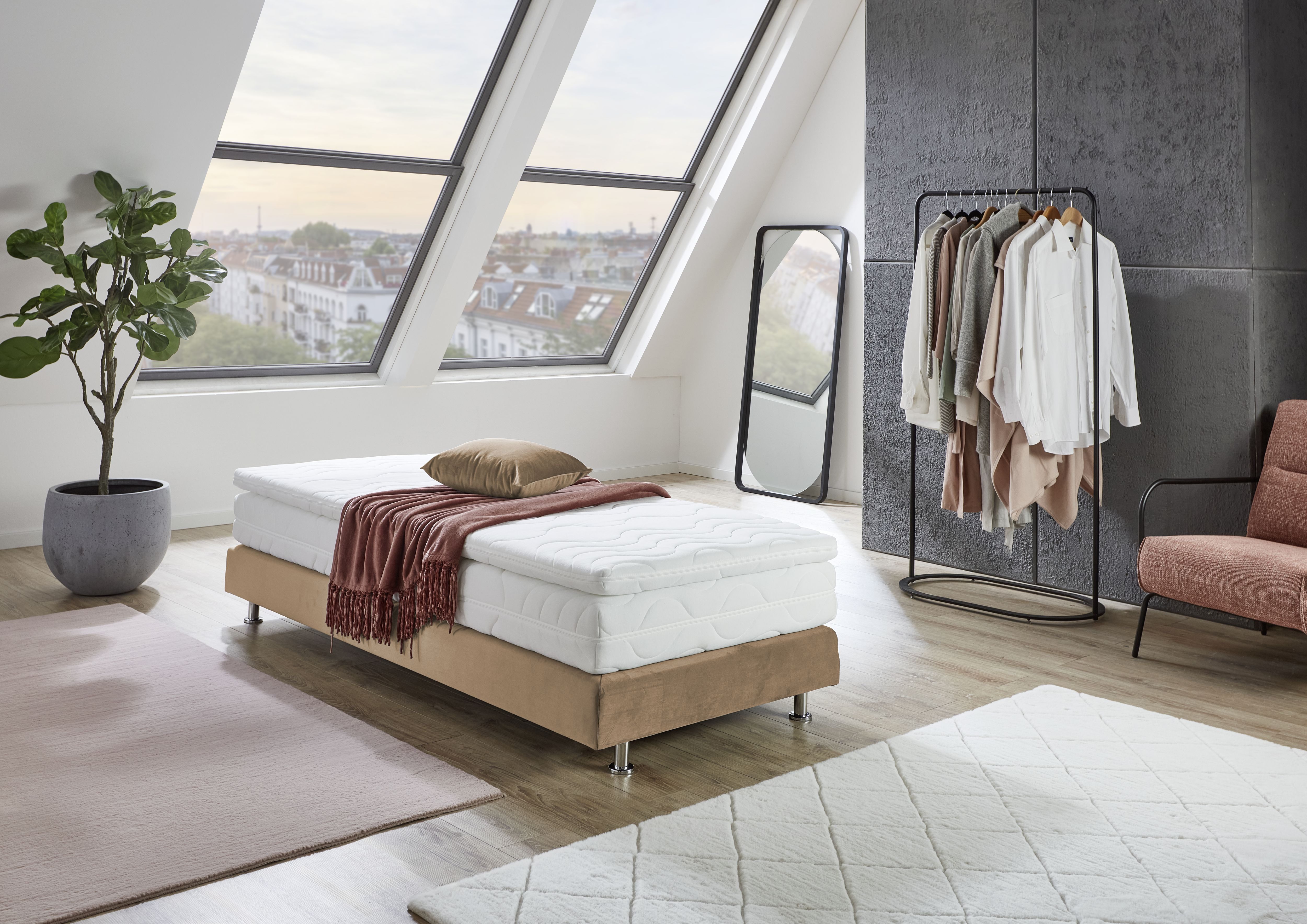 Westfalia Polsterbetten Boxspring NAGOYA selecteerbaar met en zonder topper, verkrijgbaar in h2, h3 en h4