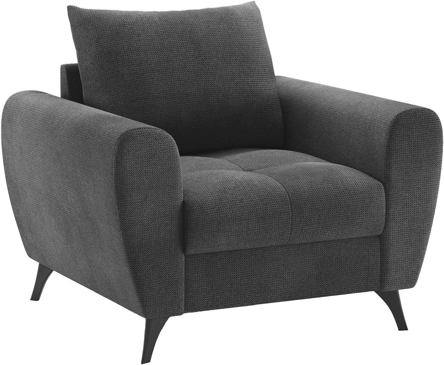 Mr. Couch Fauteuil Blackburn II Geschikt voor de set, optioneel met koudschuim fauteuils zwart