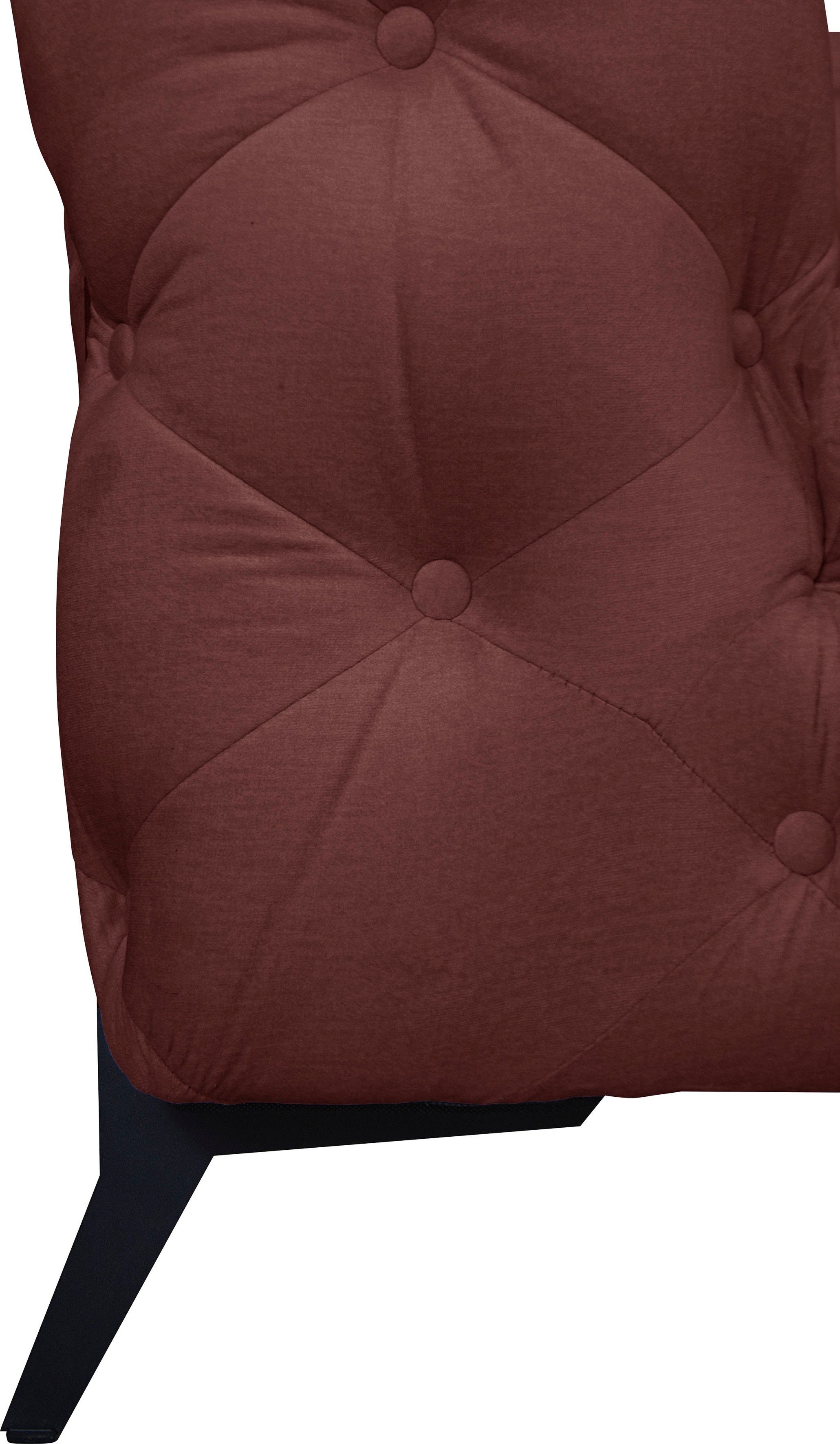 Leonique Chesterfield-bank Amaury L-vorm grote hoekbank, chesterfield-look, breedte 323 cm, kleur van de poten ter keuze