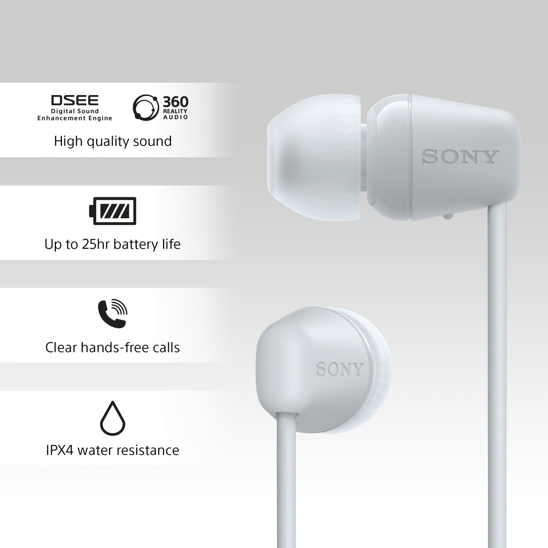 Sony In-ear-oordopjes In-ear-hoofdtelefoon WI-C100
