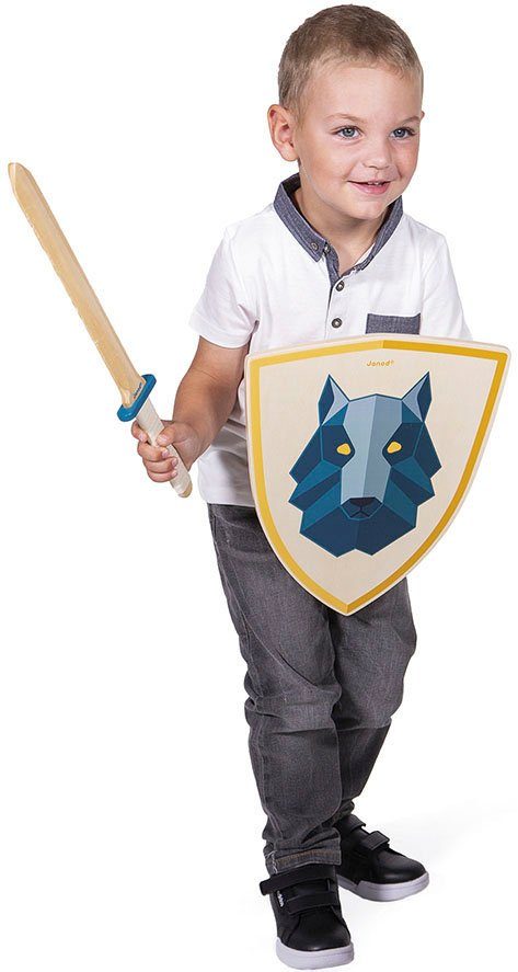 Janod Pijl en boogset voor kinderen Ridder-set wolf FSC®- beschermt bos - wereldwijd