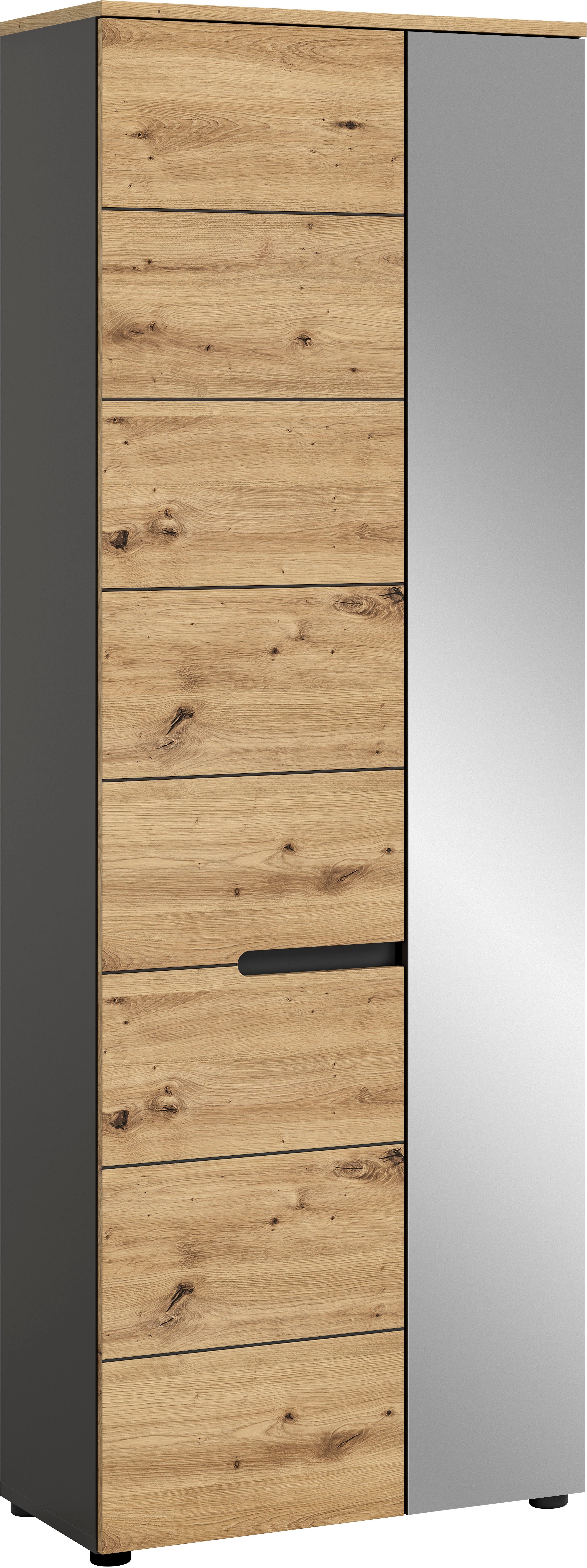 INOSIGN Kledingkast REHAT, TOPSELLER!, Höhe 190cm, 2 Türen, 6 Fächer, 1 Kleiderstange Garderobe, gangkast, hal kast, kledingkast, garderobemeubels