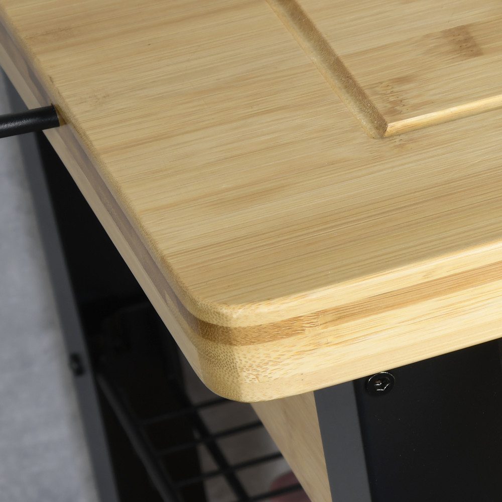KESPER for kitchen & home Keukentrolley Rollwagen, FSC met ruime metalen mand