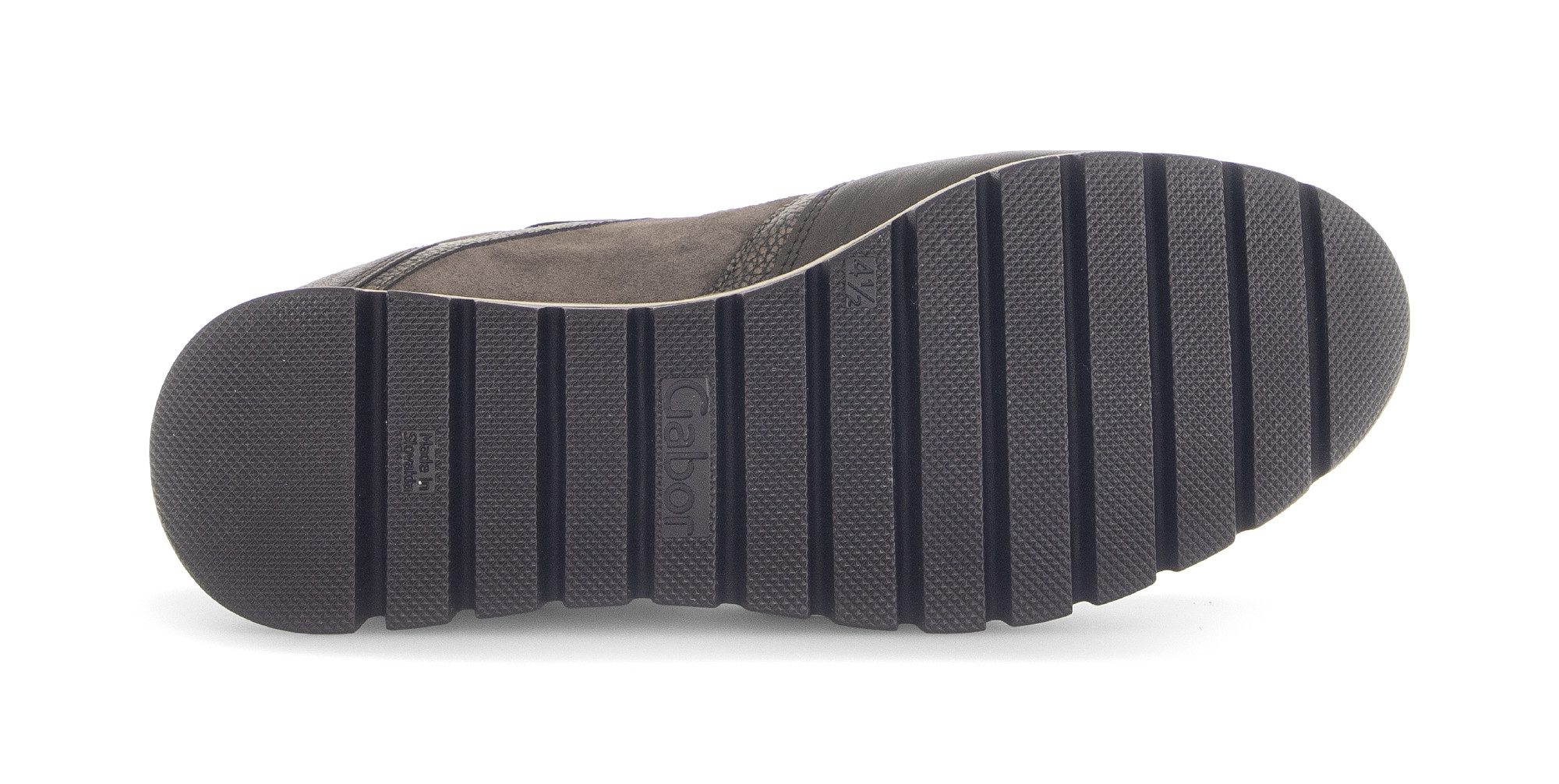 Gabor Sneakers met sleehak Turijn , vrijetijdsschoen, halfschoen, veterschoen met comfortbreedte h (=zeer breed)