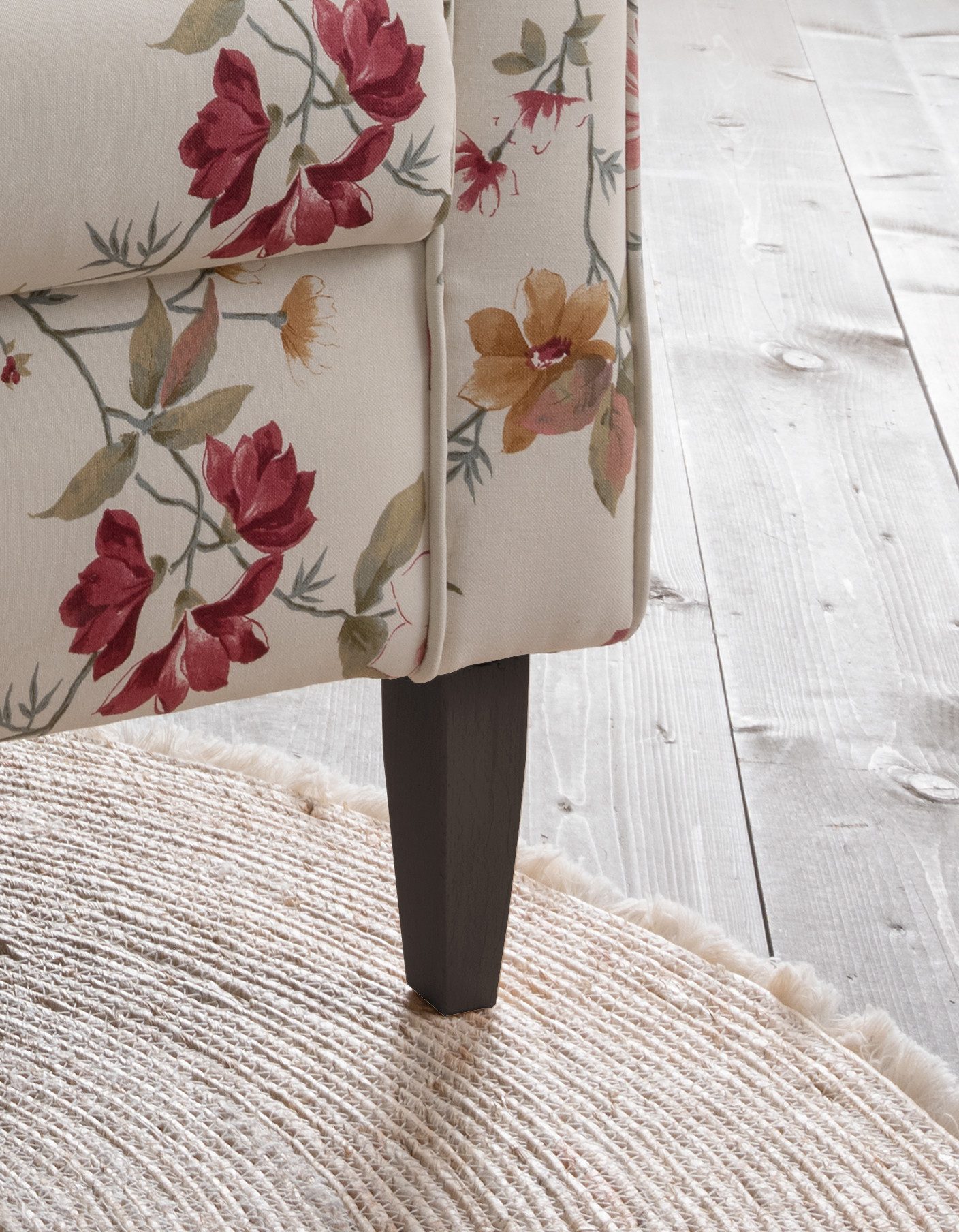 Home affaire Fauteuil Asino met pied-de-poule overtrekstof, naar keuze met hocker