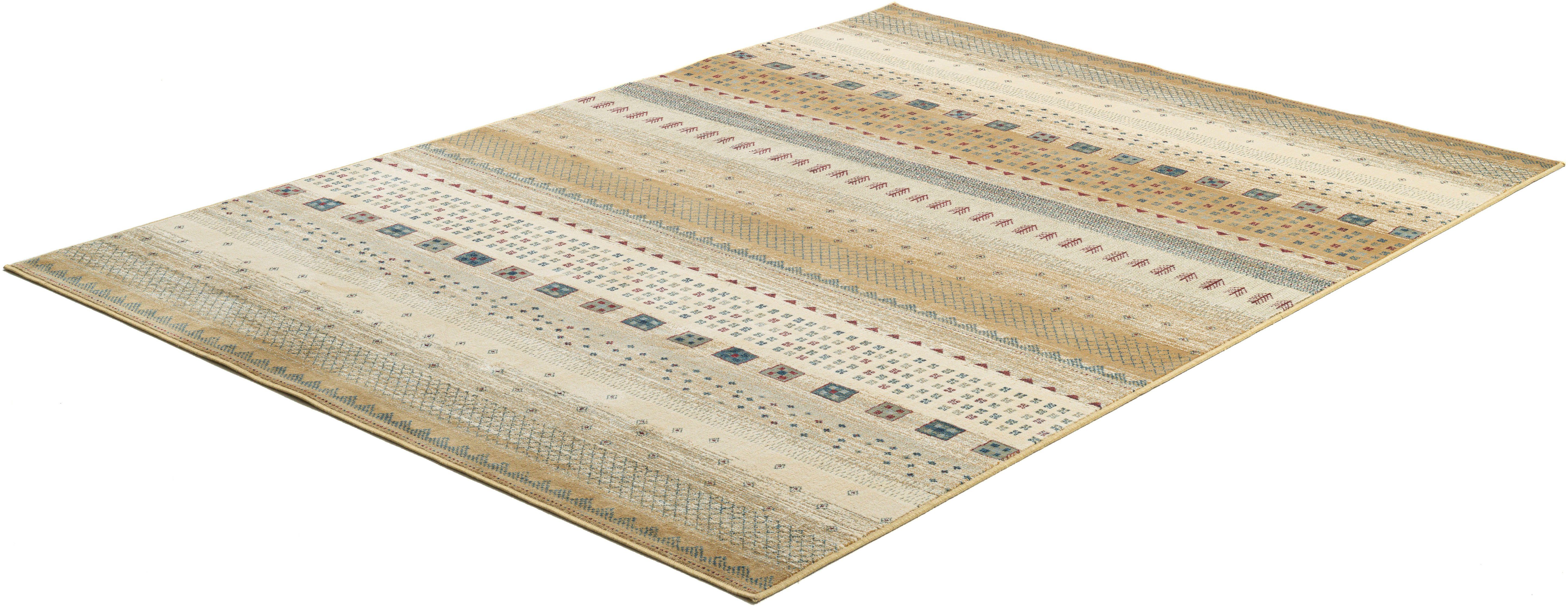 Gino Falcone Vloerkleed Cherina GF-132 Ethno design, gestreept, lichte glans, 100% viscose, woonkamer