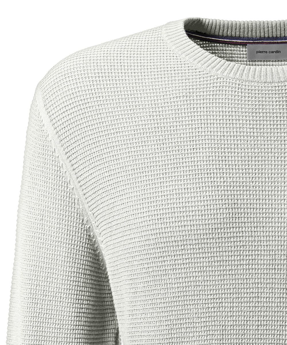 Pierre Cardin Trui met ronde hals met structuur