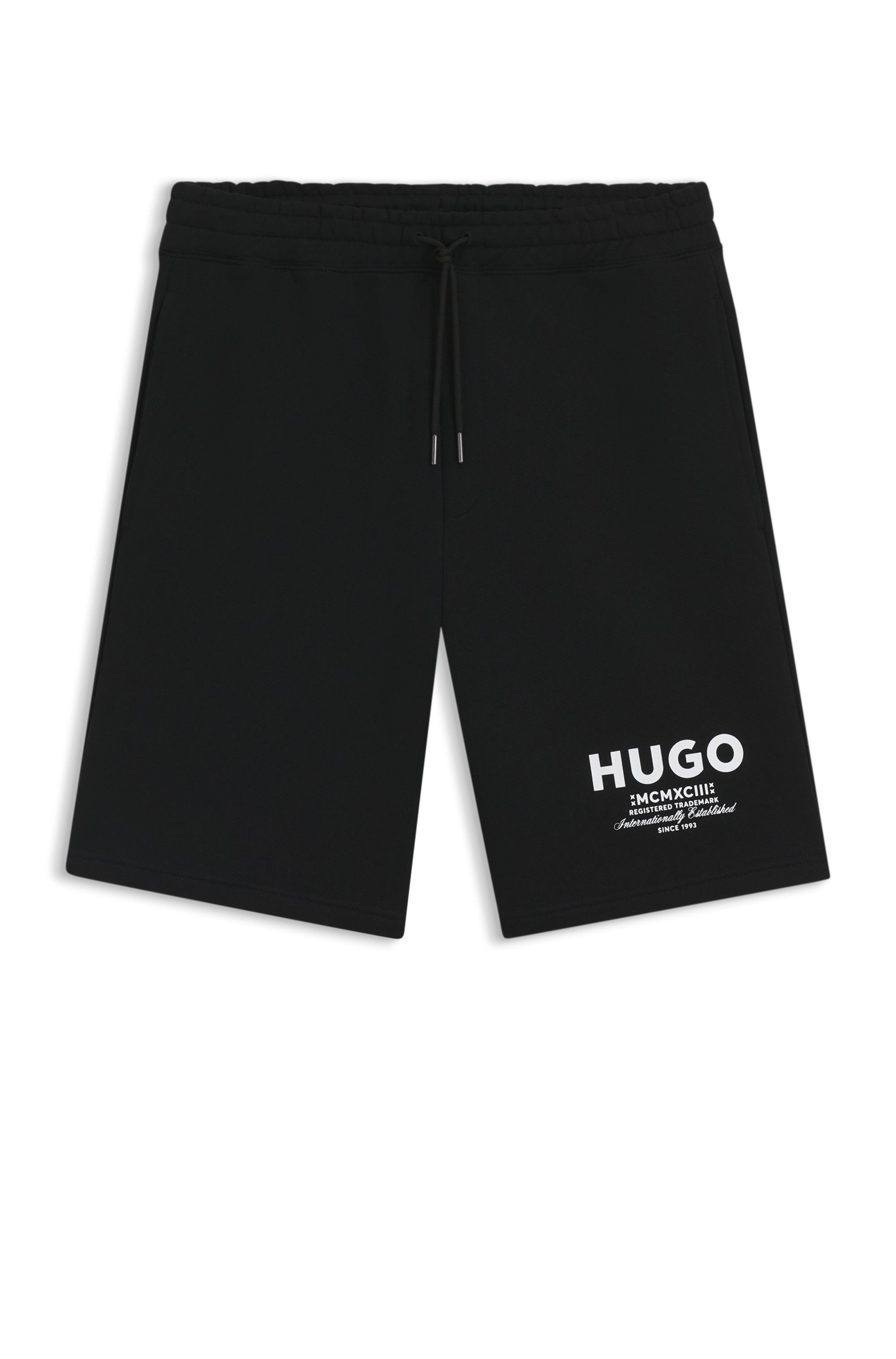 HUGO Blue Sweatshort Nomario met grote print