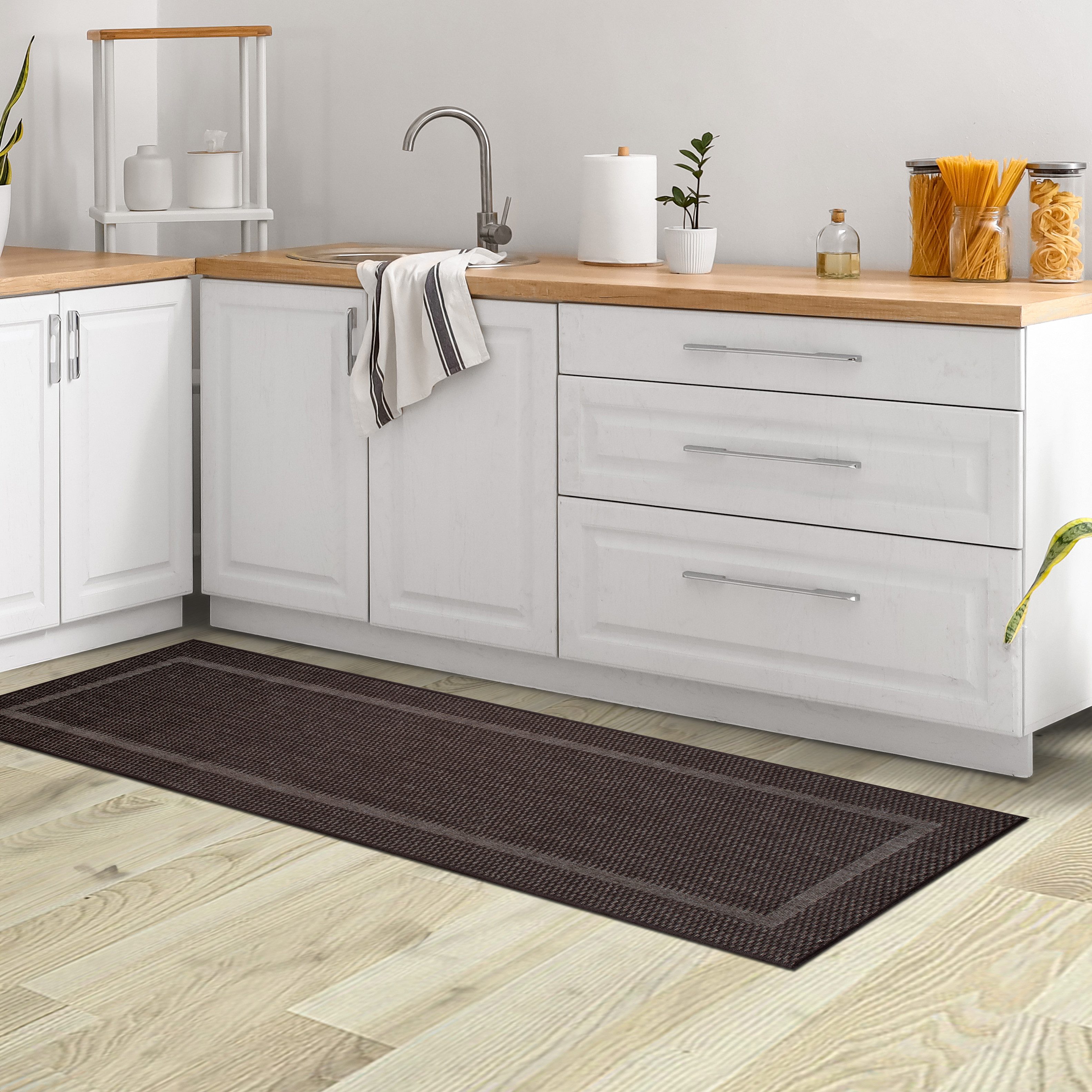 my home Vloerkleed Venetië rand is ook als loper verkrijgbaar Geschikt voor binnen en buiten, sisal-look, weerbestendig & uv-bestendig