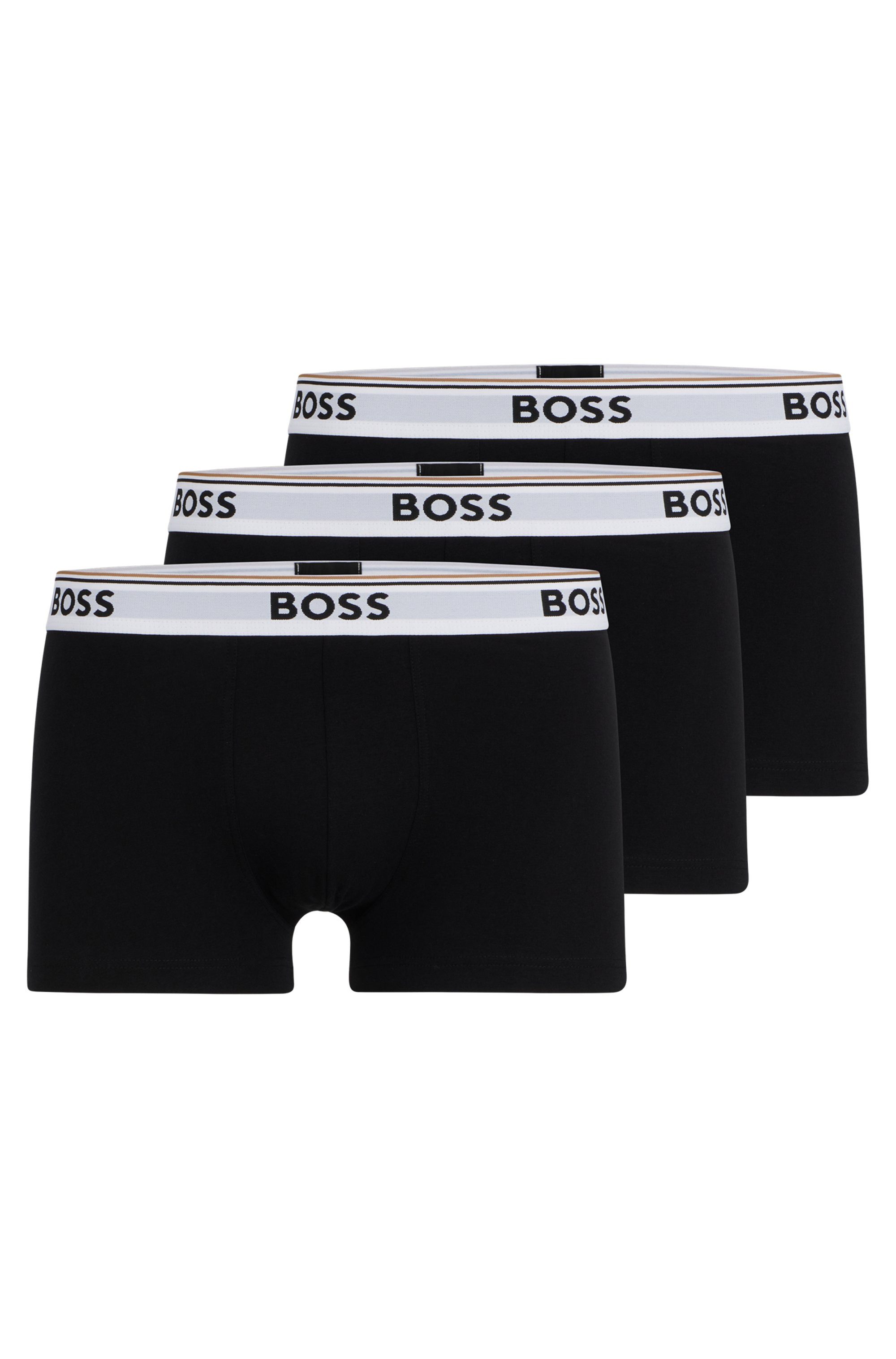 BOSS Boxershort TRUNK 3 PACK met boss opdruk op de tailleband (3 stuks)