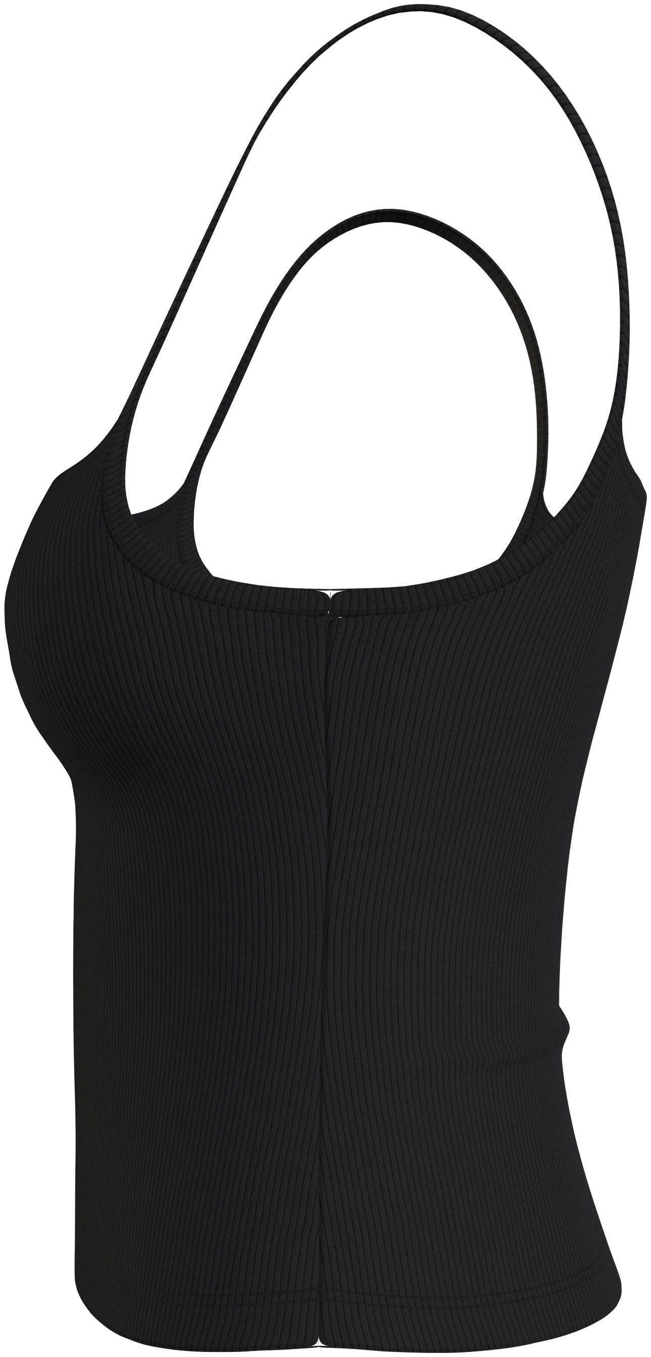 TOMMY JEANS Top met spaghettibandjes TJW BADGE RIB STRAP TOP