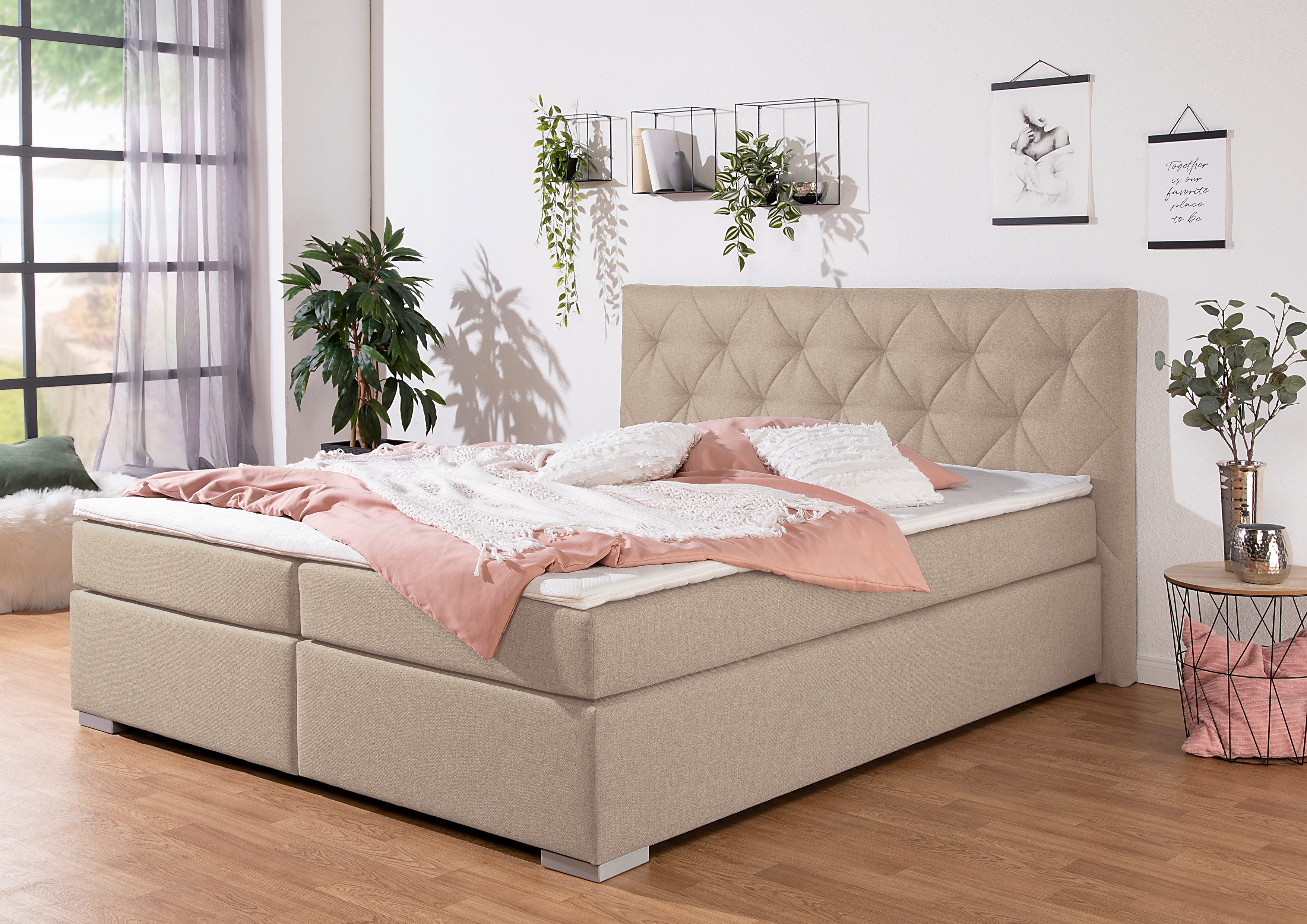 INOSIGN Boxspring Tynan optioneel met bedbox, verkrijgbaar in h2, h3 & h4 boxsprings