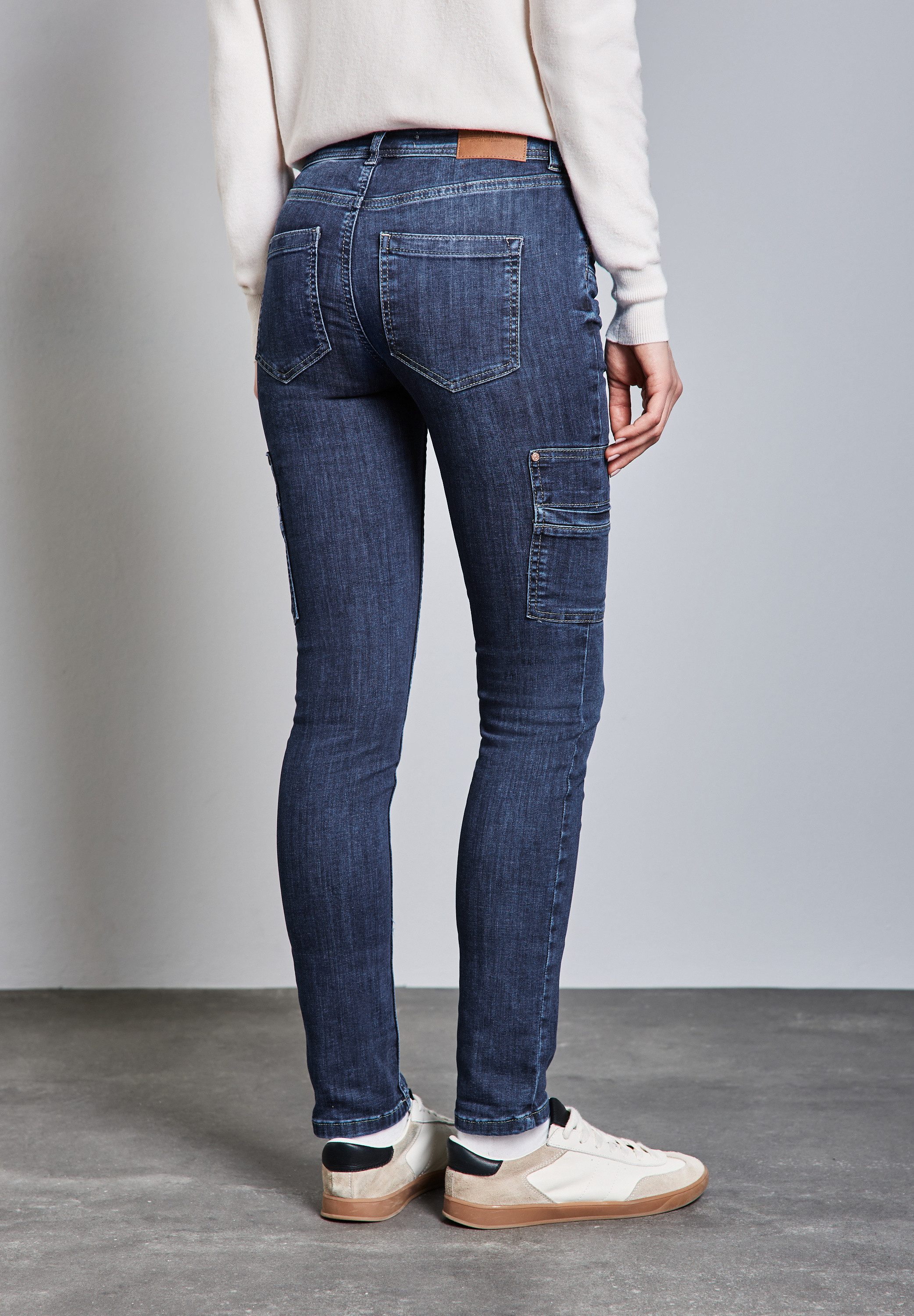 STREET ONE Regular fit jeans Style York met cargo-look zakken