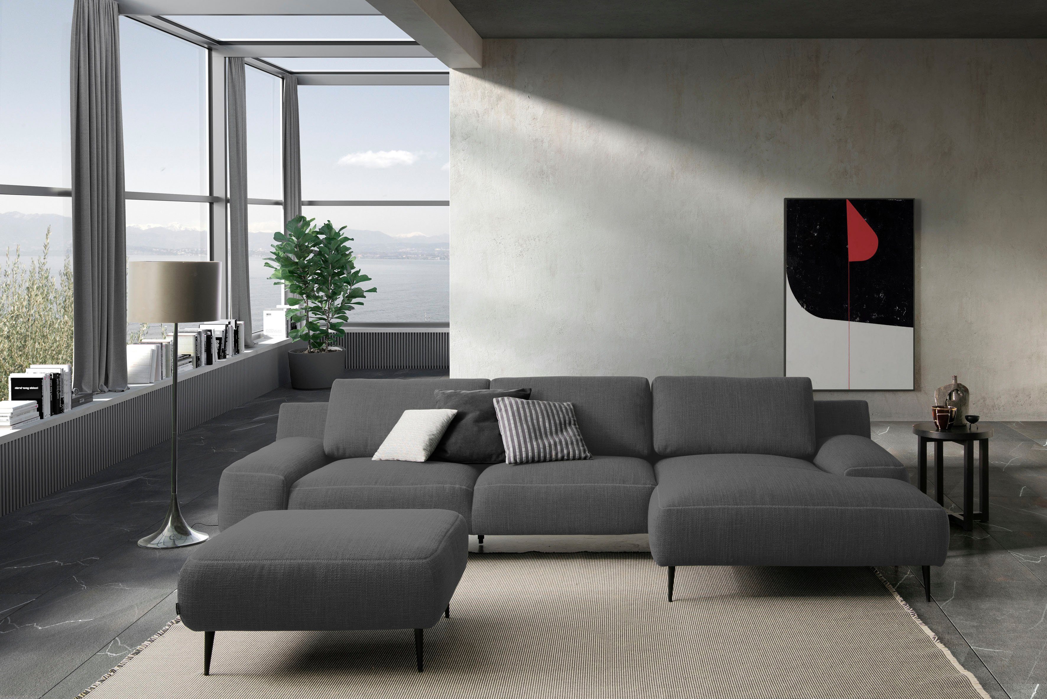 designwerk Hoekbank Forma L-vorm, tijdloos ontwerpsofa met actuele voet