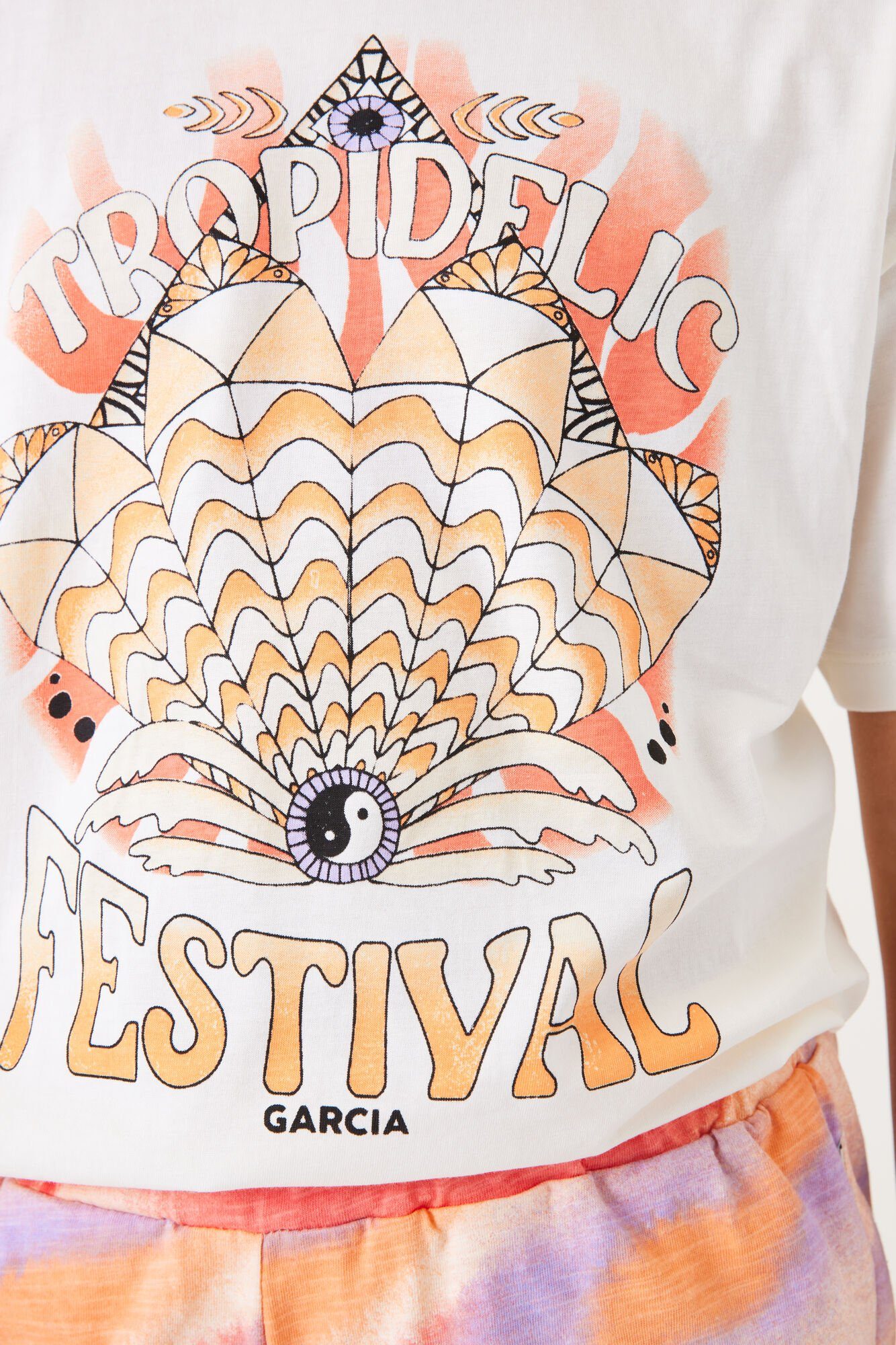 Garcia T-shirt met grote frontprint