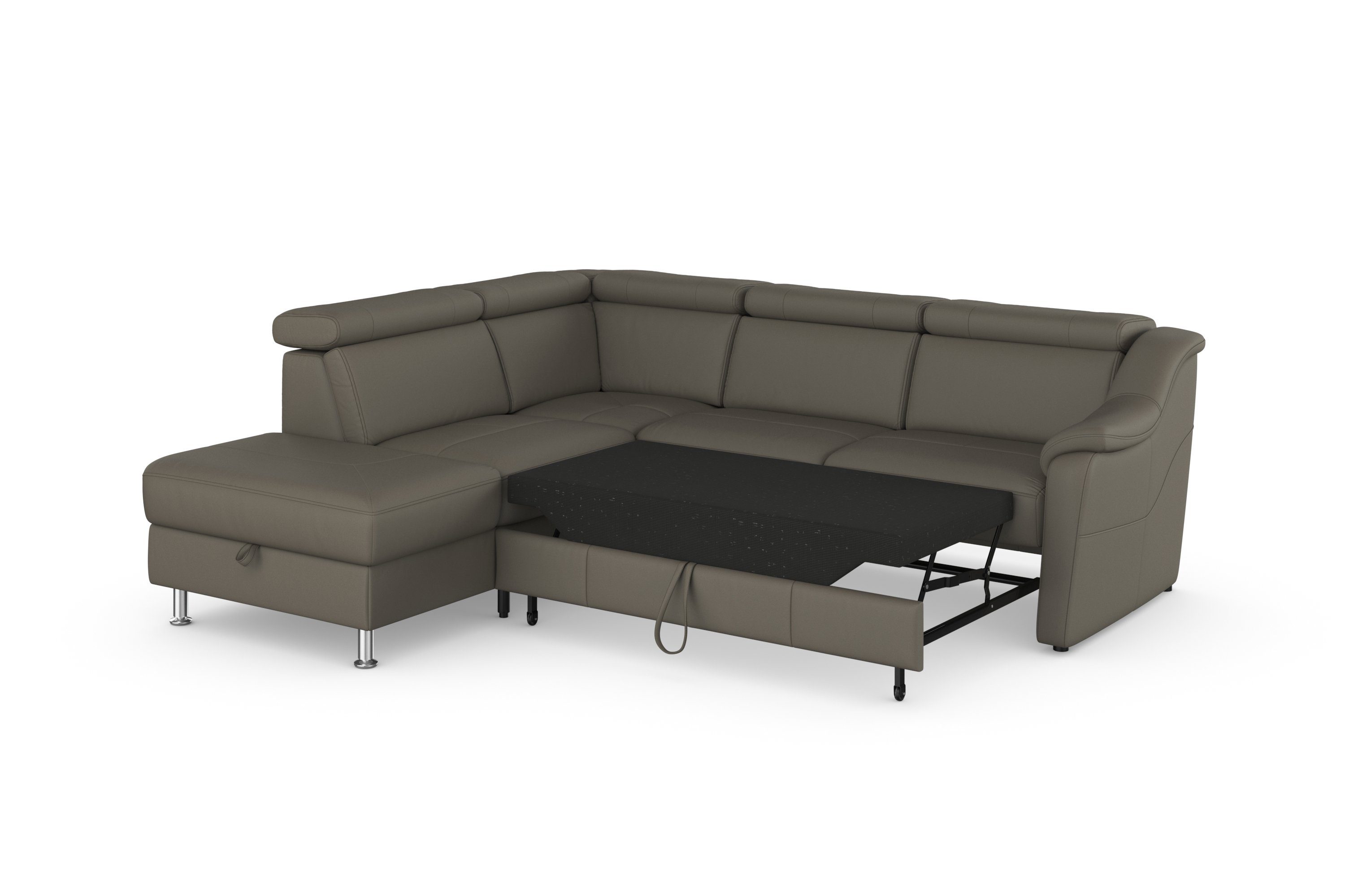 sit&more Hoekbank Freetown L-vorm met verstelbare hoofdsteun en comfortabele binnenvering