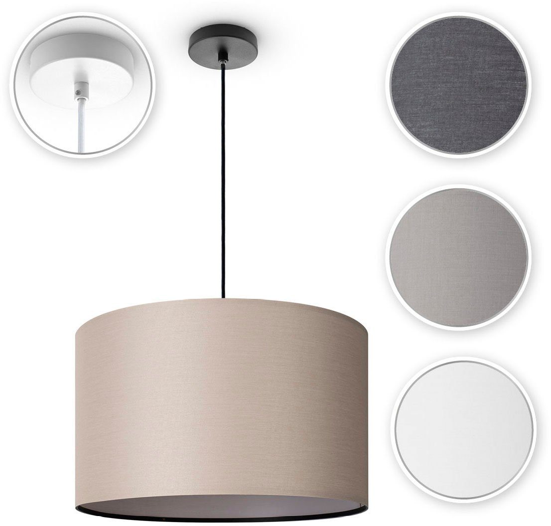 Paco Home Hanglamp Hugo uni Color Plafondlamp LED woonkamer en slaapkamer, effen kleuren, decoratie E27