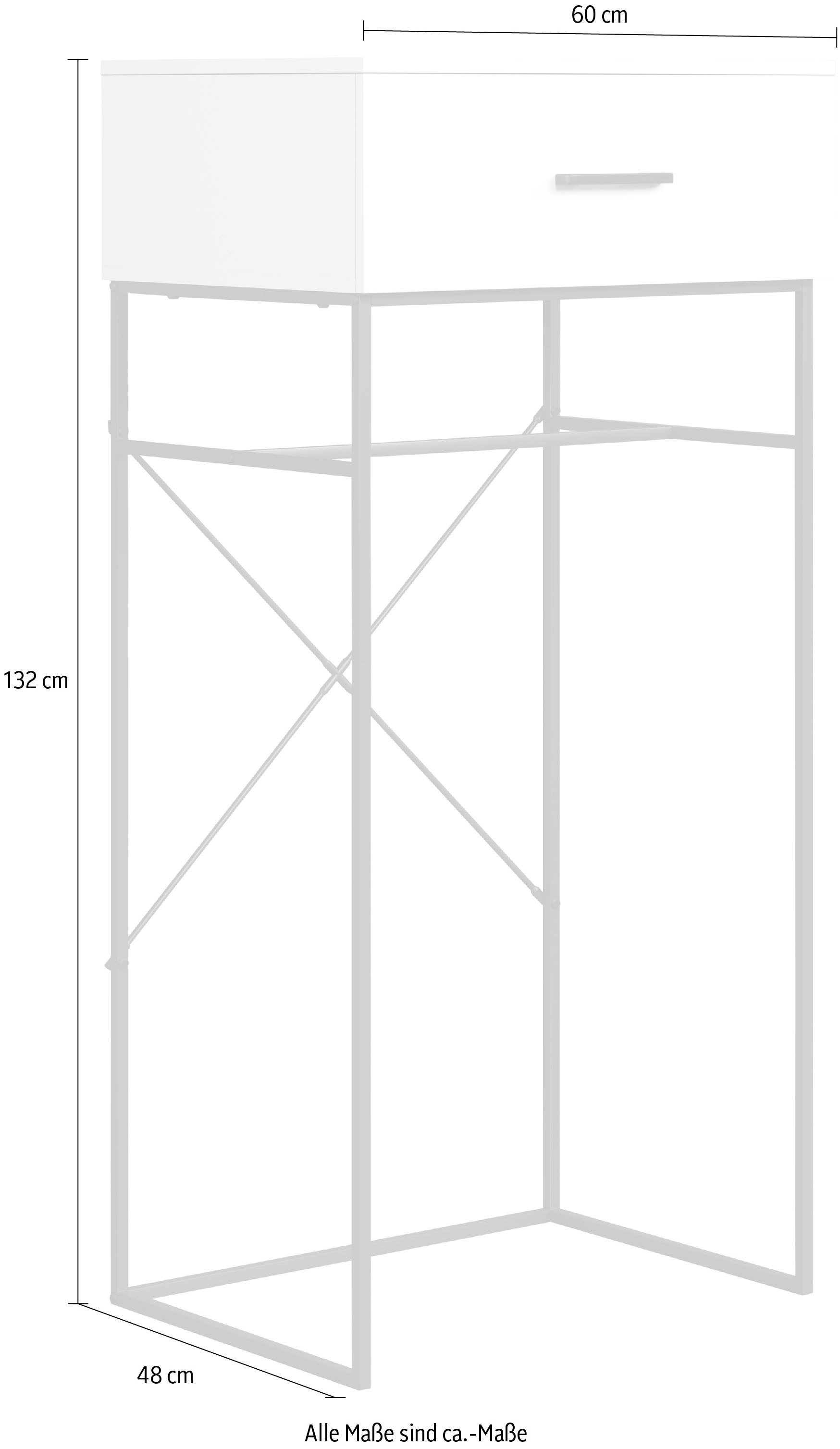 INOSIGN Bijzettafel Sterling Console tafel met lade en geïntegreerde ophangbeugel - 60/48/132 cm (1 stuk)