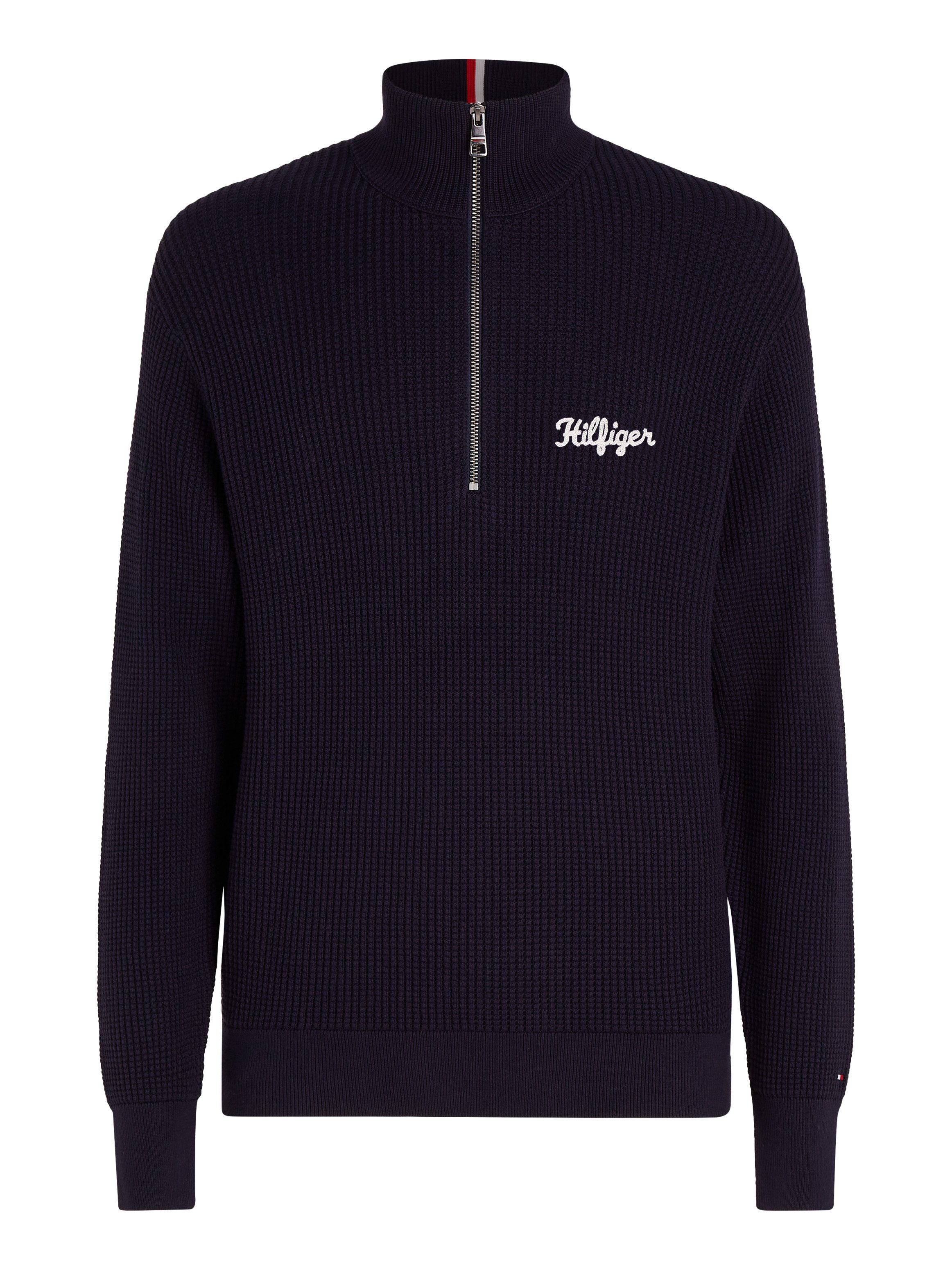 Tommy Hilfiger Trui met ronde hals HILFIGER GRAPHIC WAFFLE ZIP MOCK