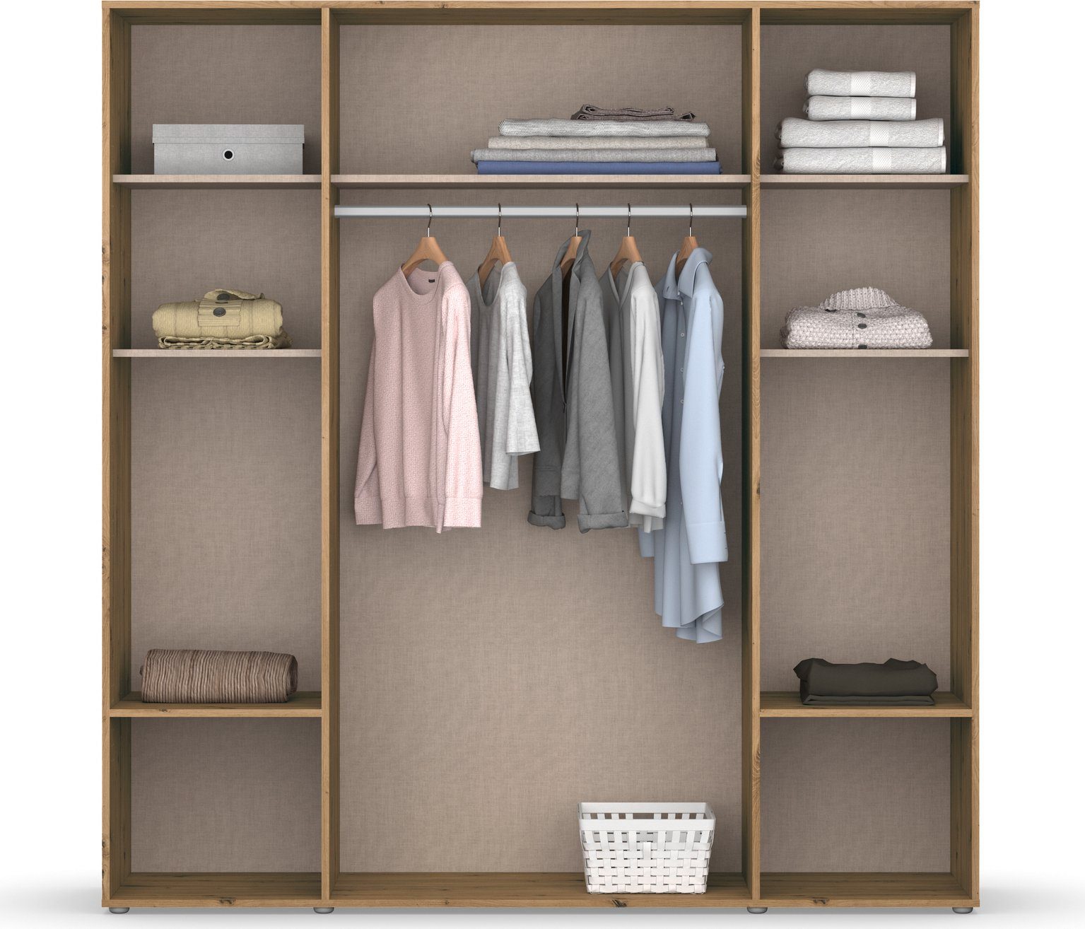 rauch Draaideurkast Kledingkast Kast Garderobe Wasmand NABILA veel Opbergruimte met 2 lades en push-to-open functie topseller made in germany