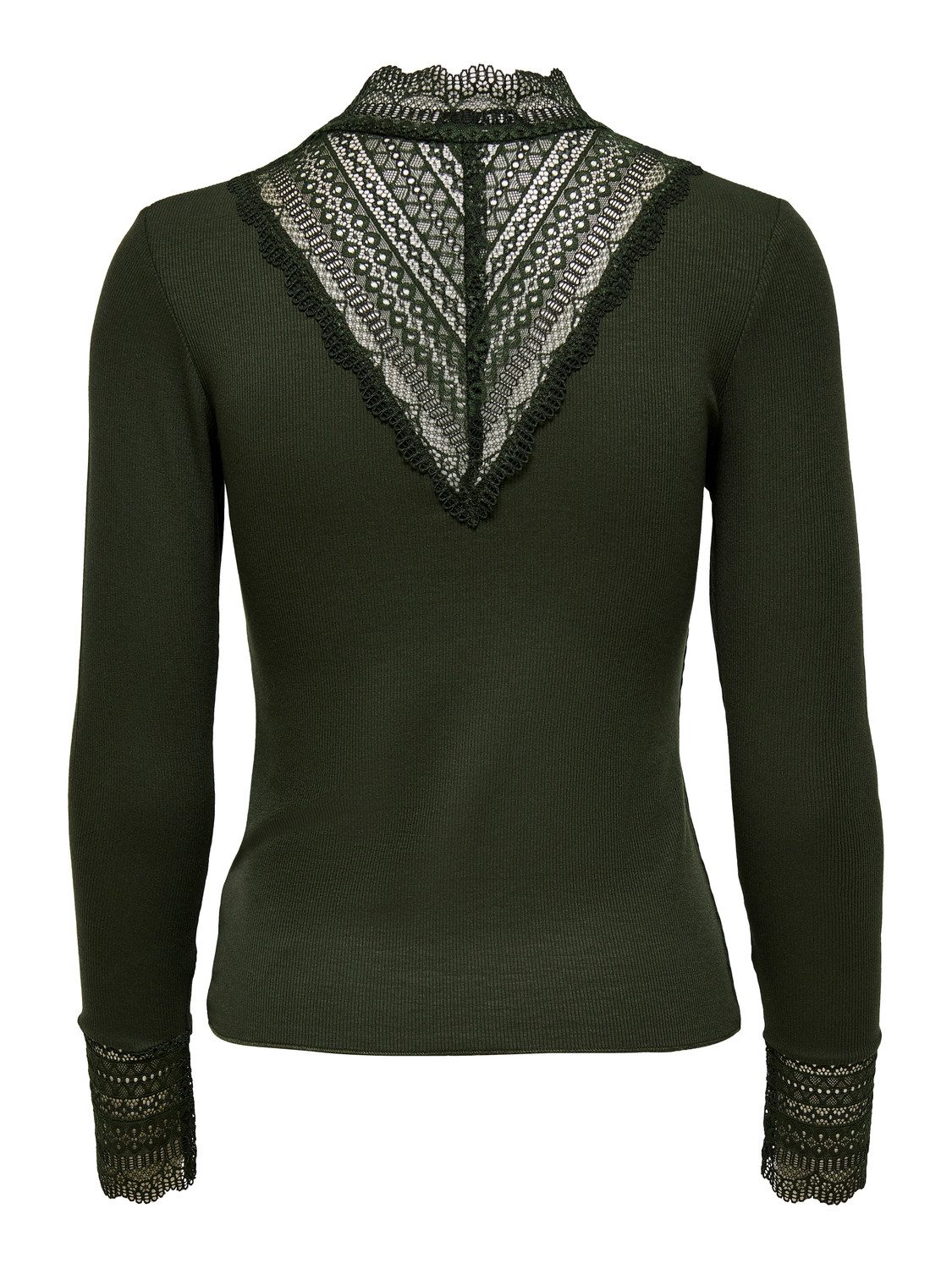 Only Kanten shirt ONLTILDE L/S HIGH NECK LACE TOP JRS