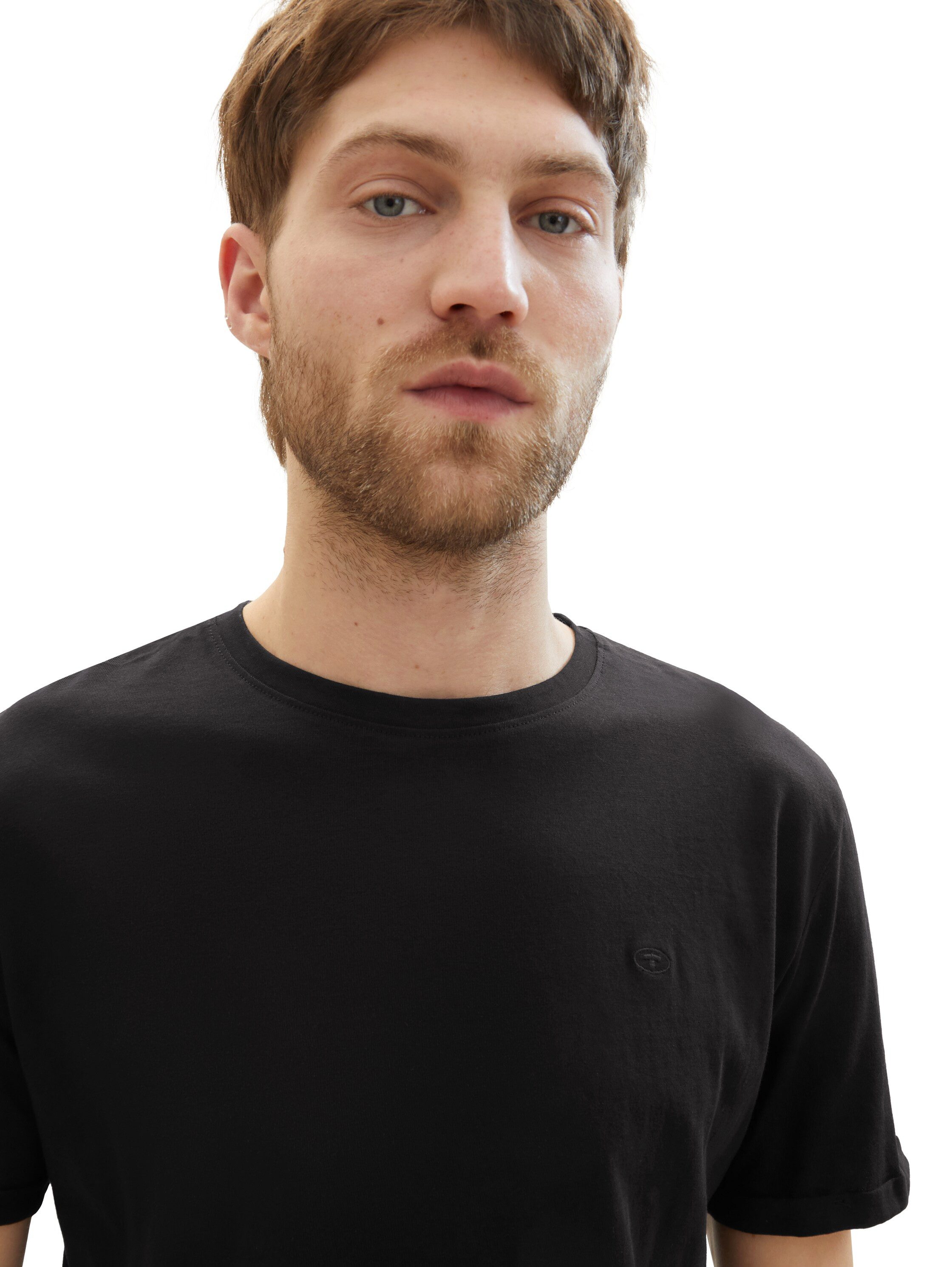 Tom Tailor T-shirt met logoborduursel (set, 3-delig)