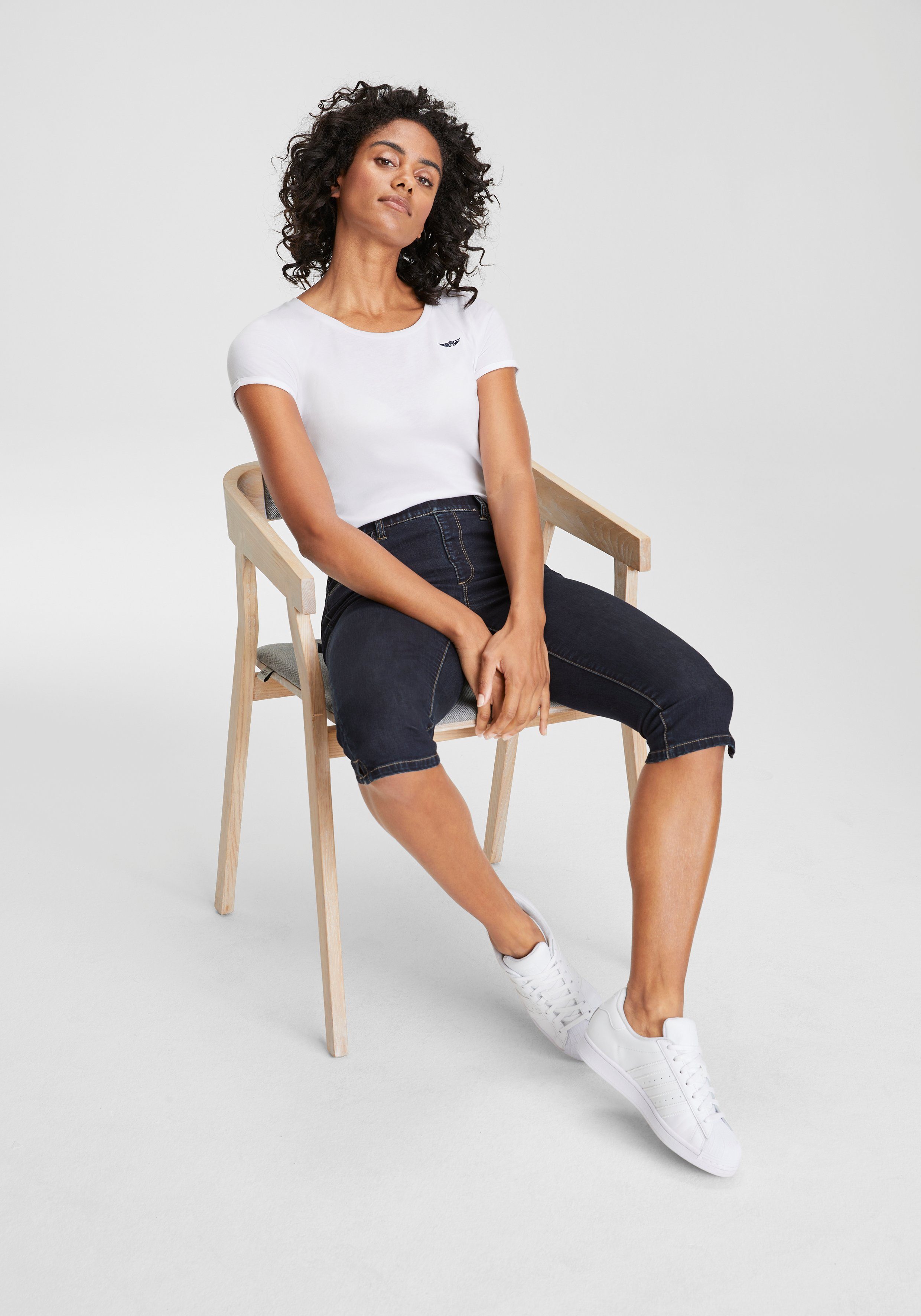 Arizona Capri jeans Ultra Stretch extra-strak gesneden pasvorm, hoge taille, in capri-lengte