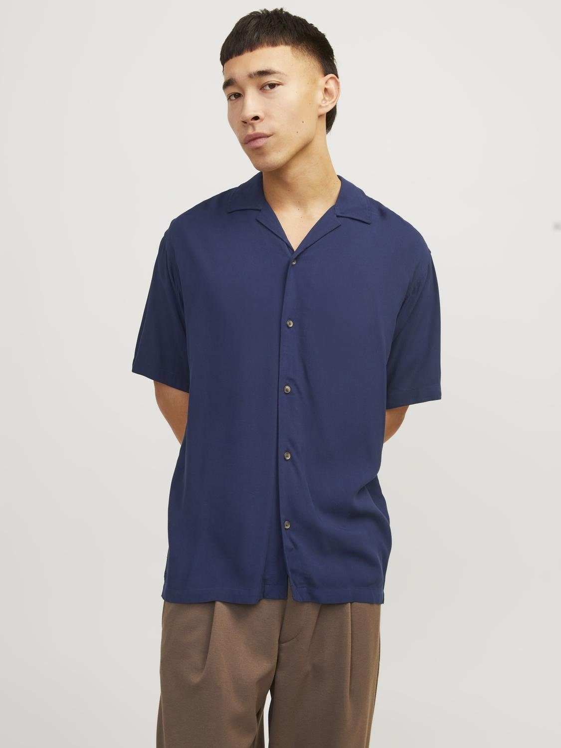 Jack & Jones Overhemd met korte mouwen JJEJEFF SOLID RESORT SHIRT SS SN