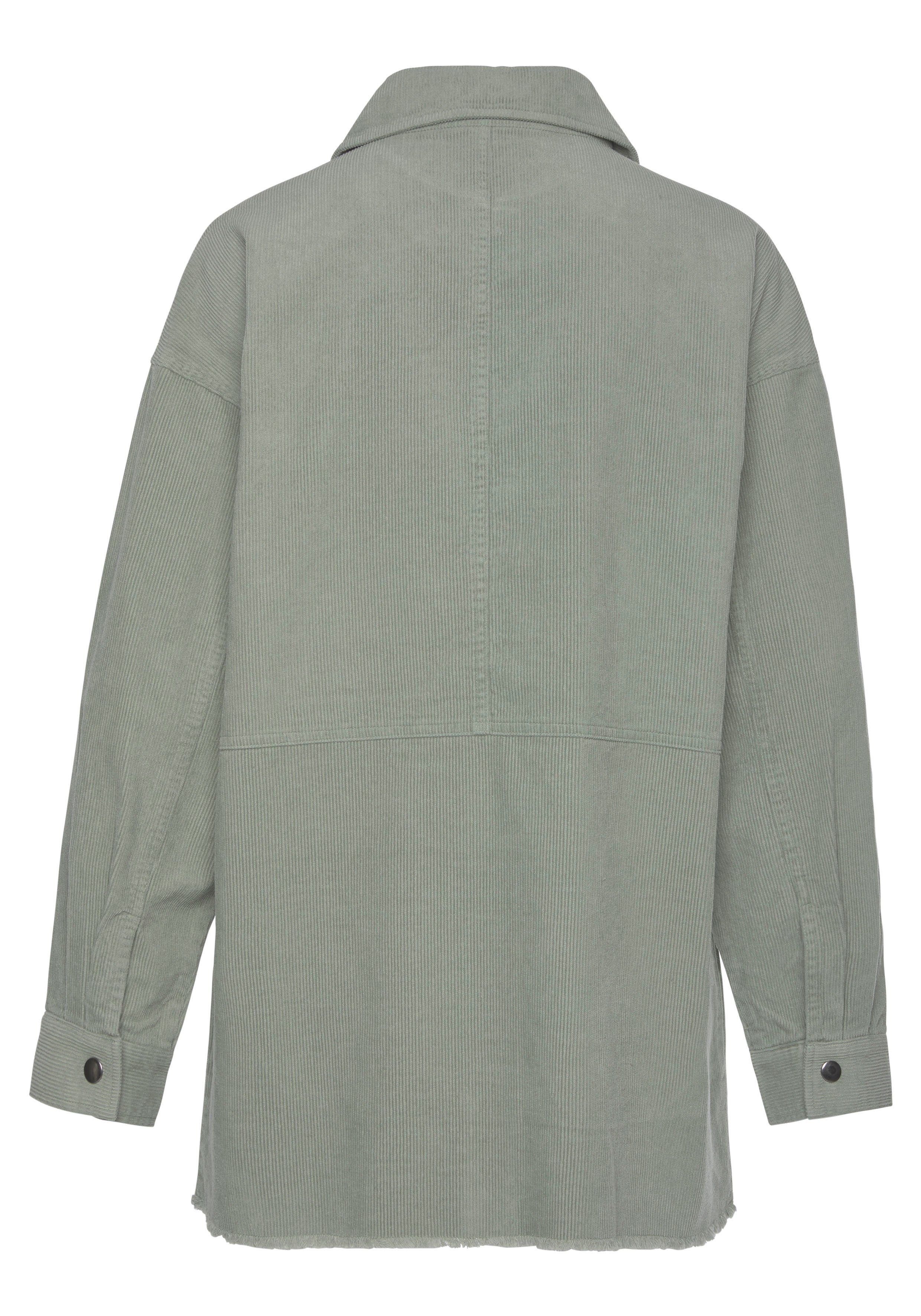 Buffalo Cordjasje met opgestikte zakken, oversized overhemdjack, casual zomerjack