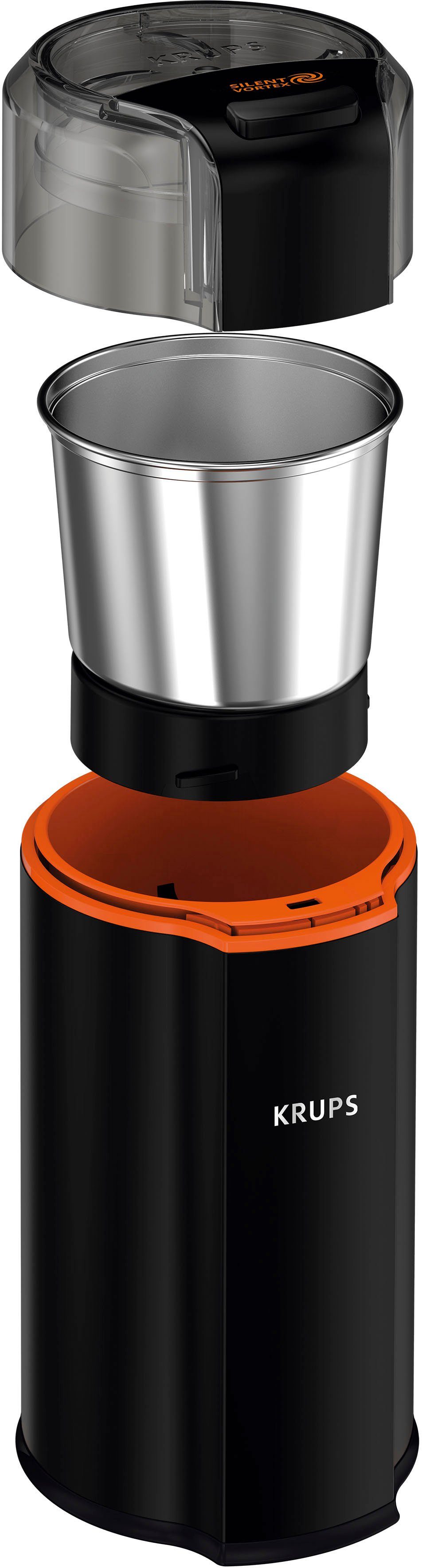 Krups Koffiemolen GX3328 Silent Vortex krachtig, efficiënt, superstil, voor 12 kopjes, 3-in-1-maalwerk