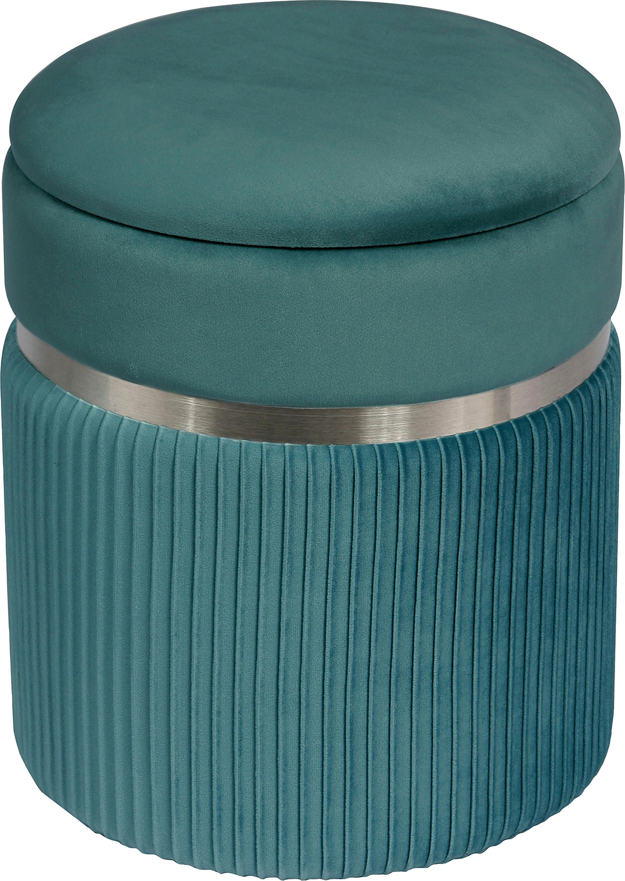 Kayoom Zithoek Kruk Zora 325 2-delige set, fluweelzachte stof bekleding, ronde elegante vorm (set, 2-delig)