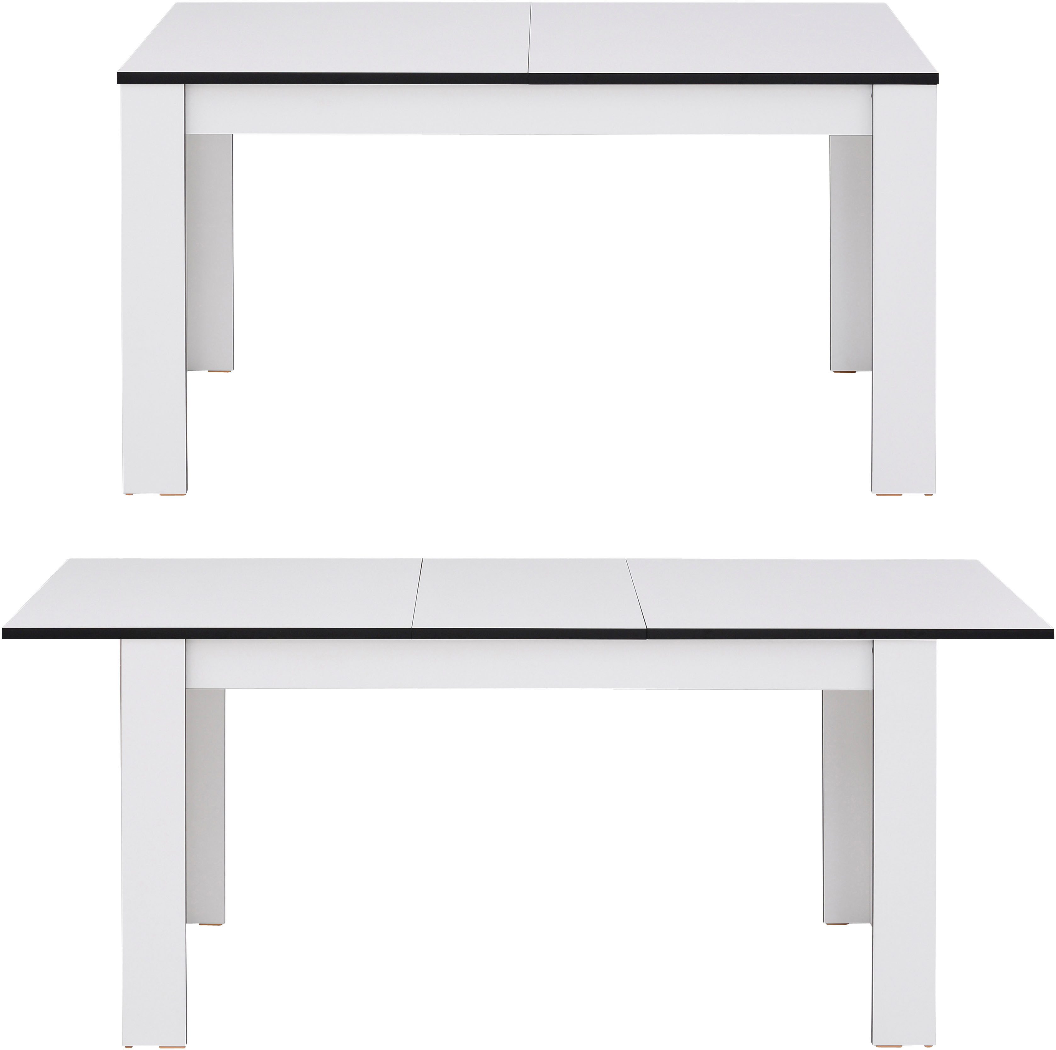 Home affaire Eettafel Bergamo naar keuze uittrekbaar onderhoudsvriendelijke eettafel, verkrijgbaar in 3 maten, 140 cm uitschuifbaar