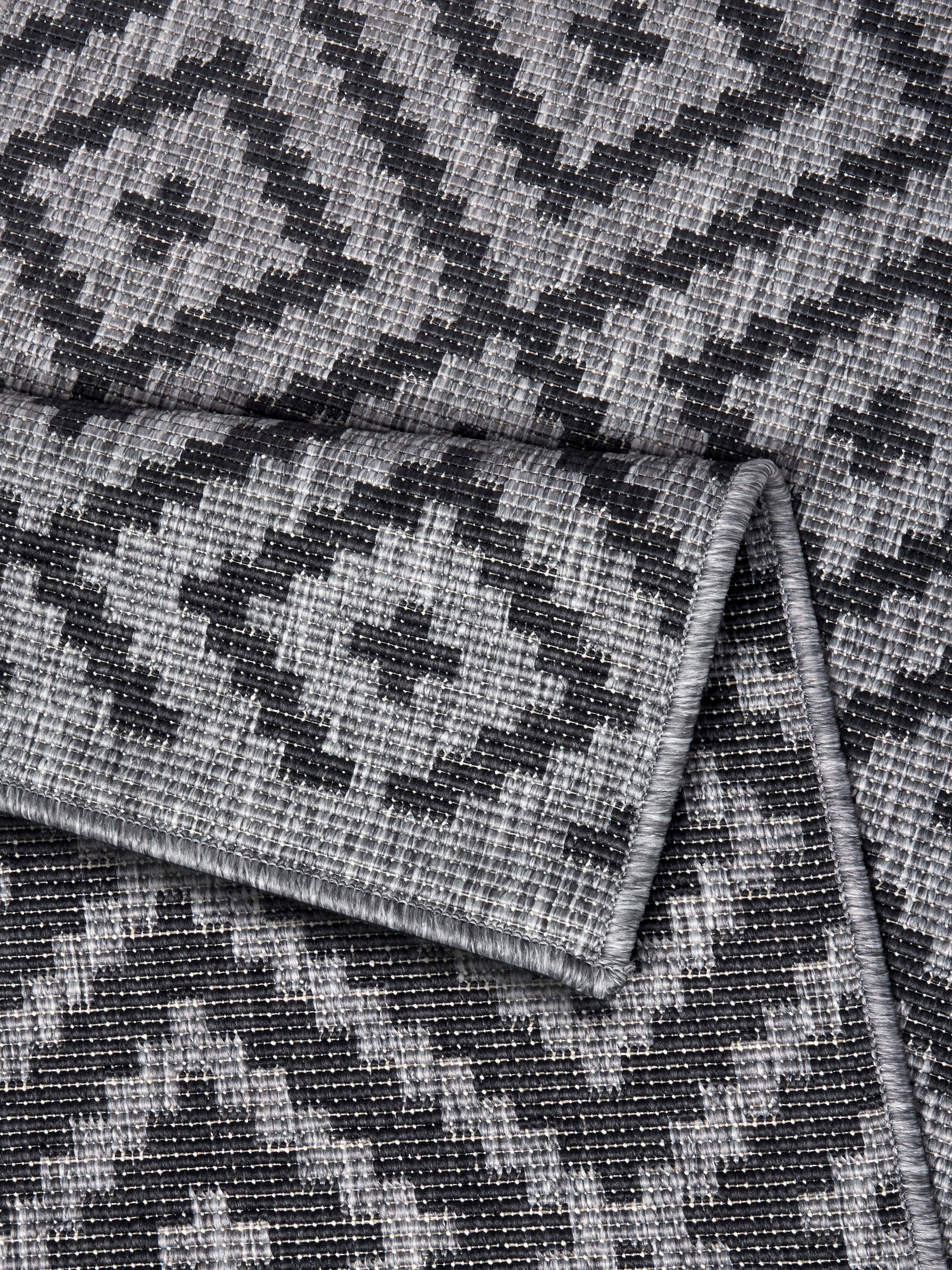 my home Loper Ronda tweezijdig te gebruiken kleed Sisal-look, platweefsel, in- en outdoor, geometrisch boho design