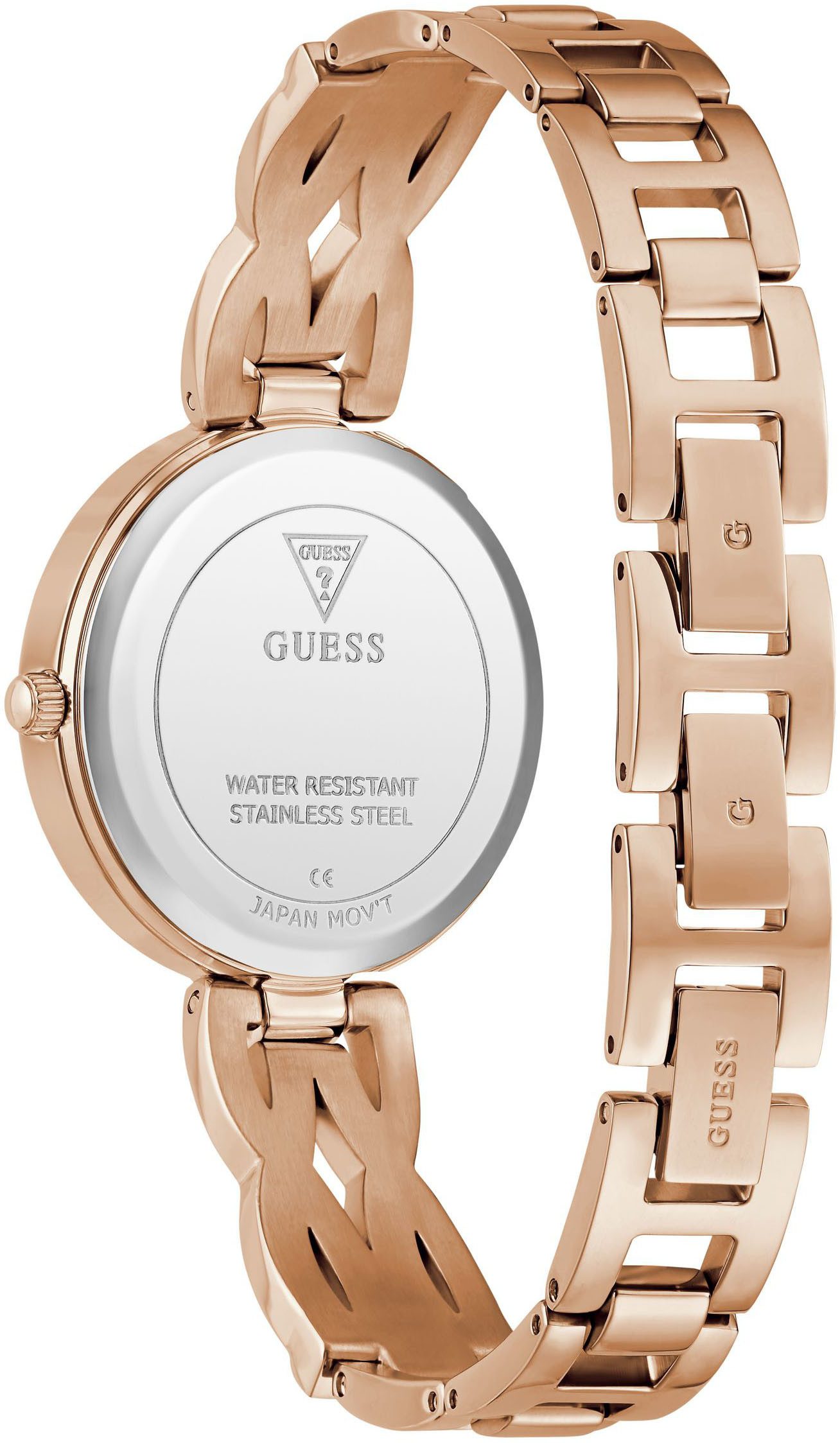 Guess Kwartshorloge Coral Horloge, dameshorloge, stalen armband