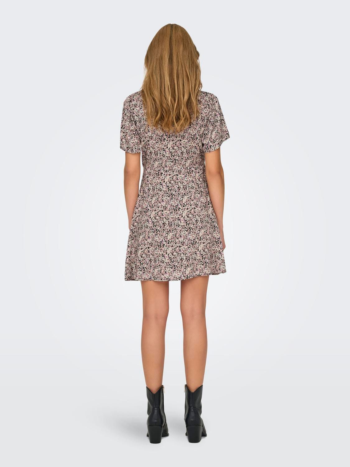 Only Mini-jurk ONLEVIDA S S SHORT DRESS WVN NOOS