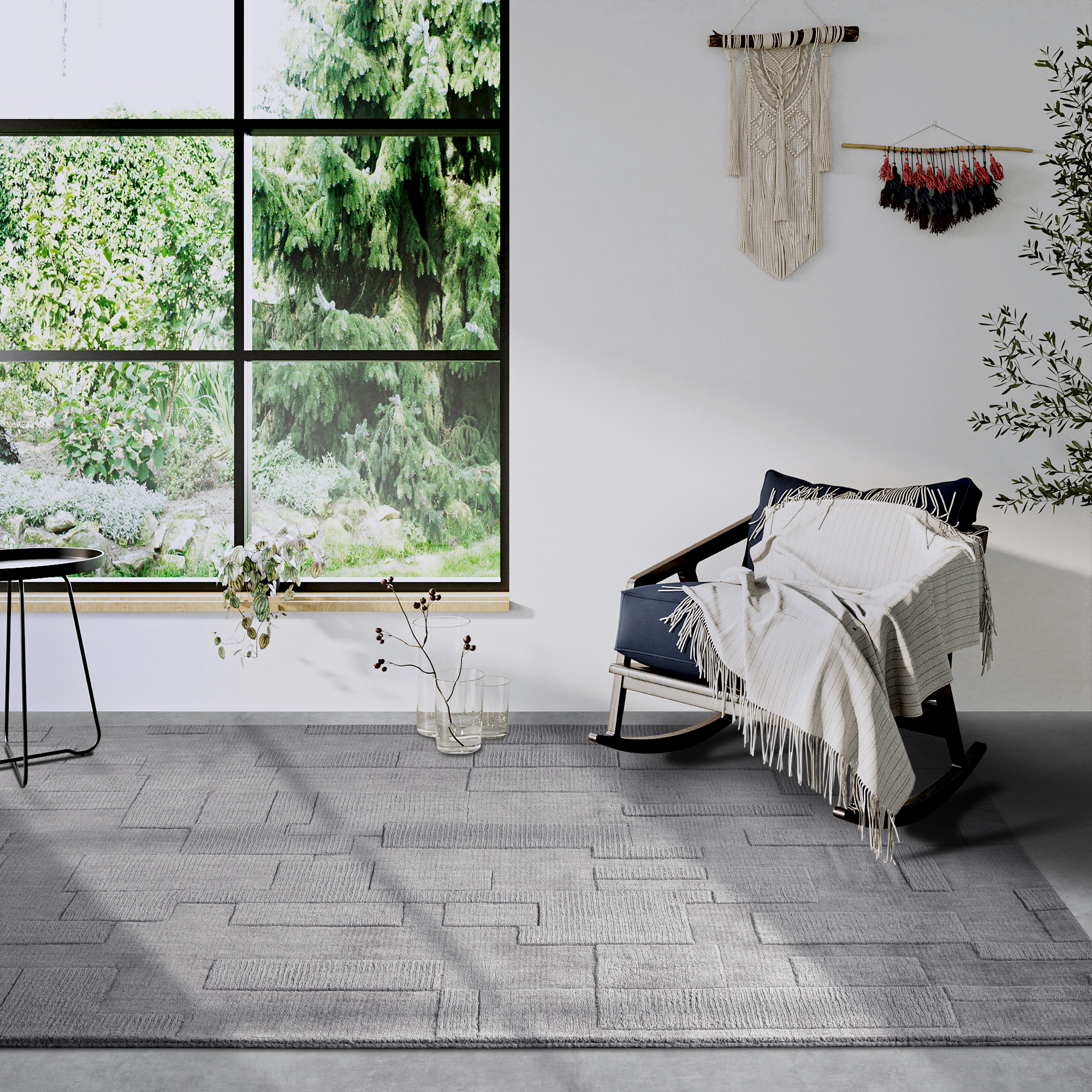 Villeroy & Boch Wollen kleed Wilhelmine Loper, handgeweven, wol, natuur, woonkamer, geometrie, boho