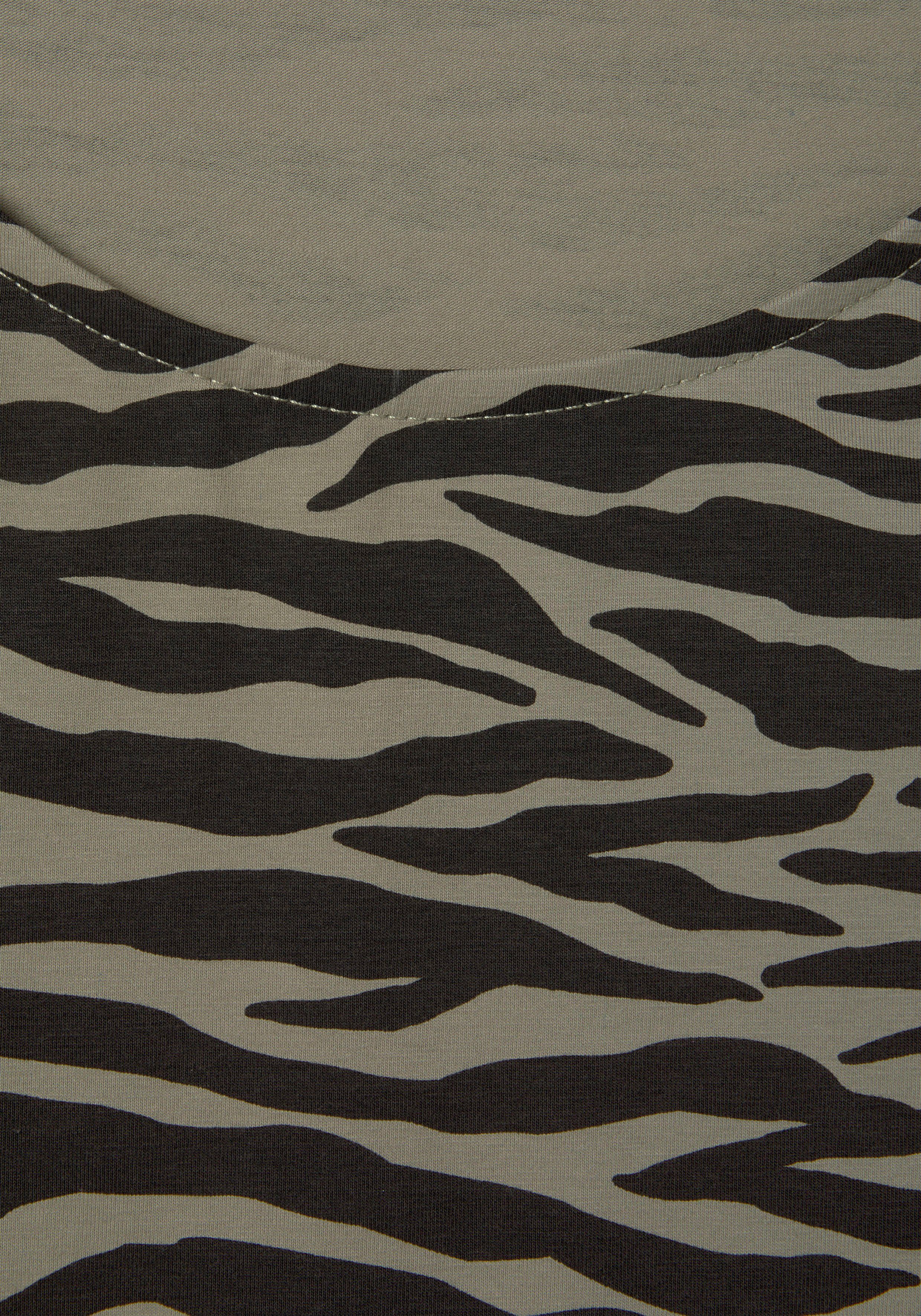Lascana Shirt met 3/4 mouwen Met modieuze animal-print in een zachte katoenkwaliteit (1-delig)